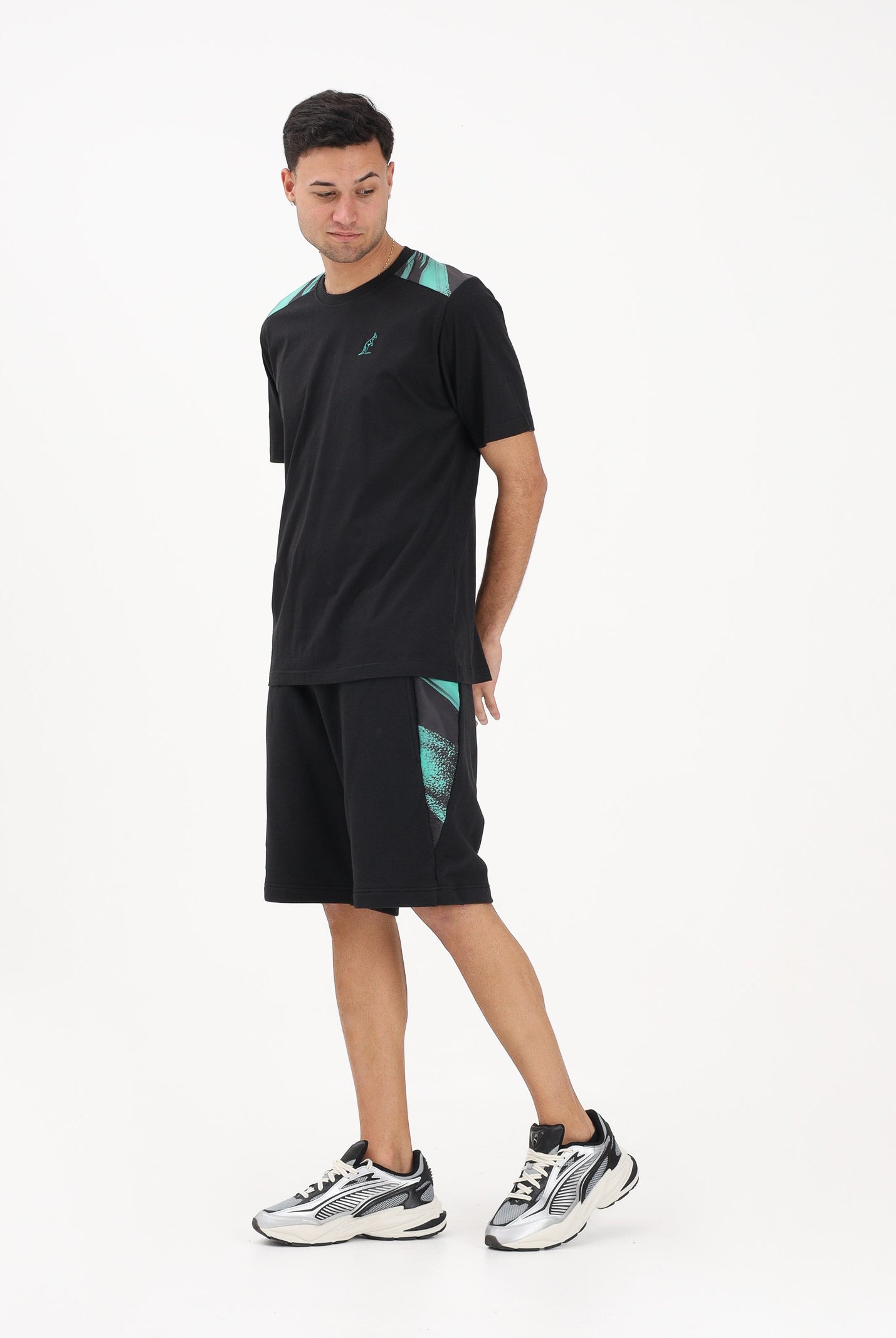 AUSTRALIAN Shorts sportivo Brush nero da uomo ARUSH0013BRUS01 003 AUSTRALIAN