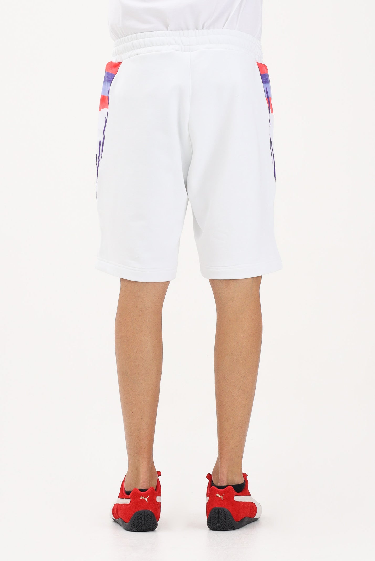 AUSTRALIAN Shorts sportivo bianco da uomo con inserti decorativi ARUSH0013GORA01 002 AUSTRALIAN