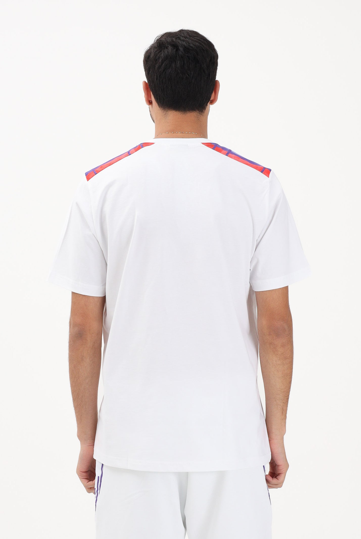 AUSTRALIAN T-shirt a manica corta bianca da uomo con inserti decorativi multicolor ARUTS0011GORA01 002A AUSTRALIAN