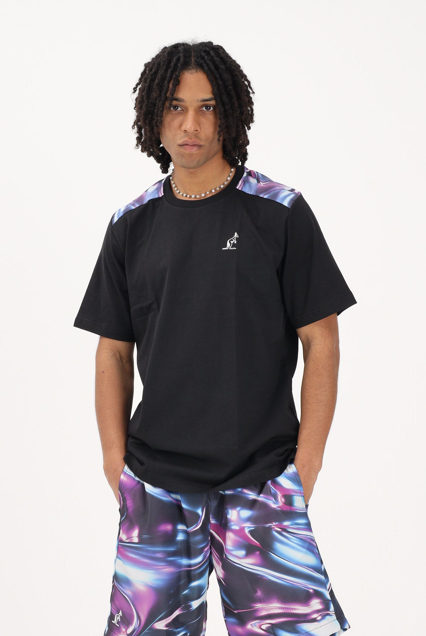 AUSTRALIAN T-shirt a manica corta Metaliq nera da uomo ARUTS0011META01 003 AUSTRALIAN