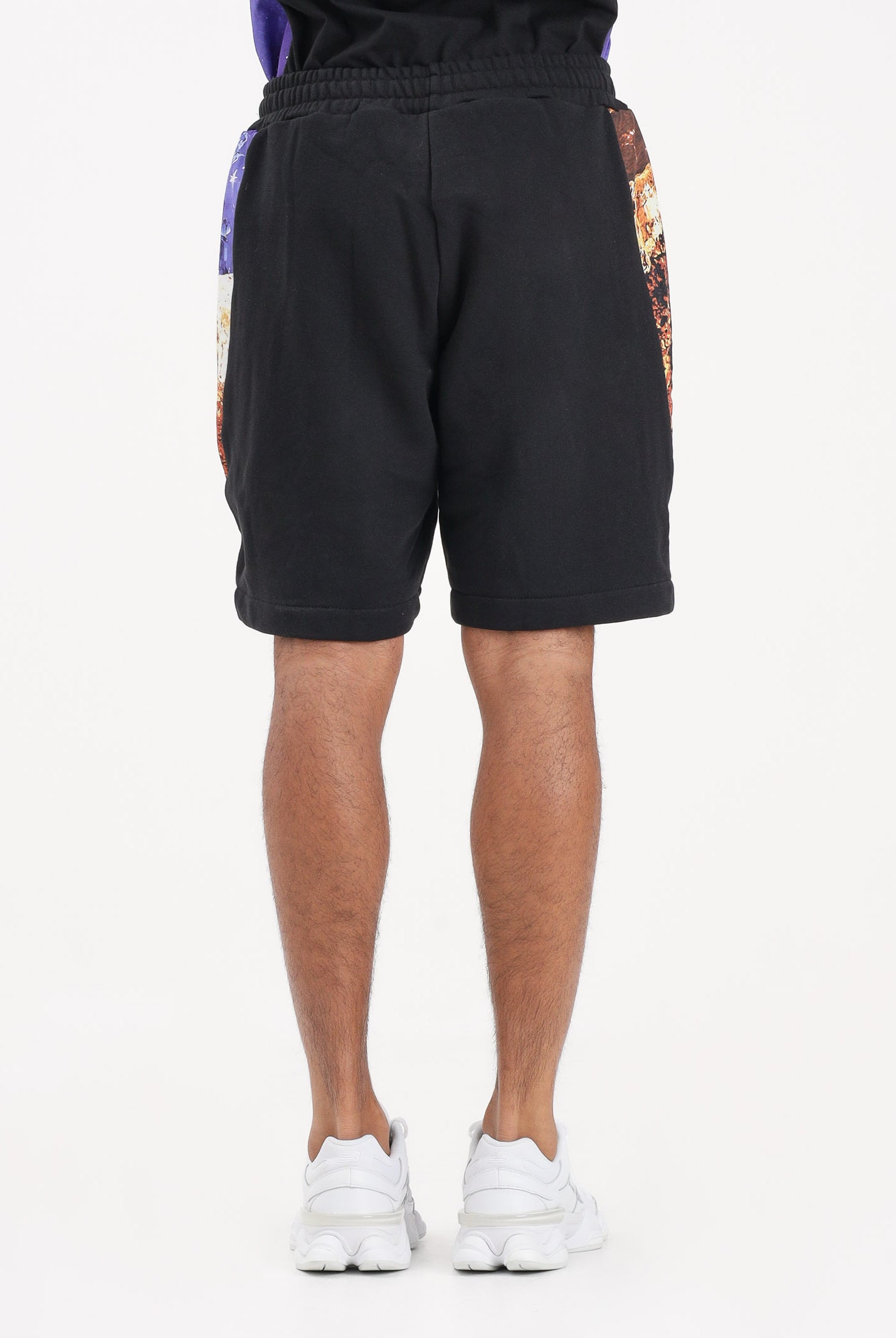 AUSTRALIAN Shorts sportivo nero da uomo con inserti stampati SPUSH0016877 003 AUSTRALIAN