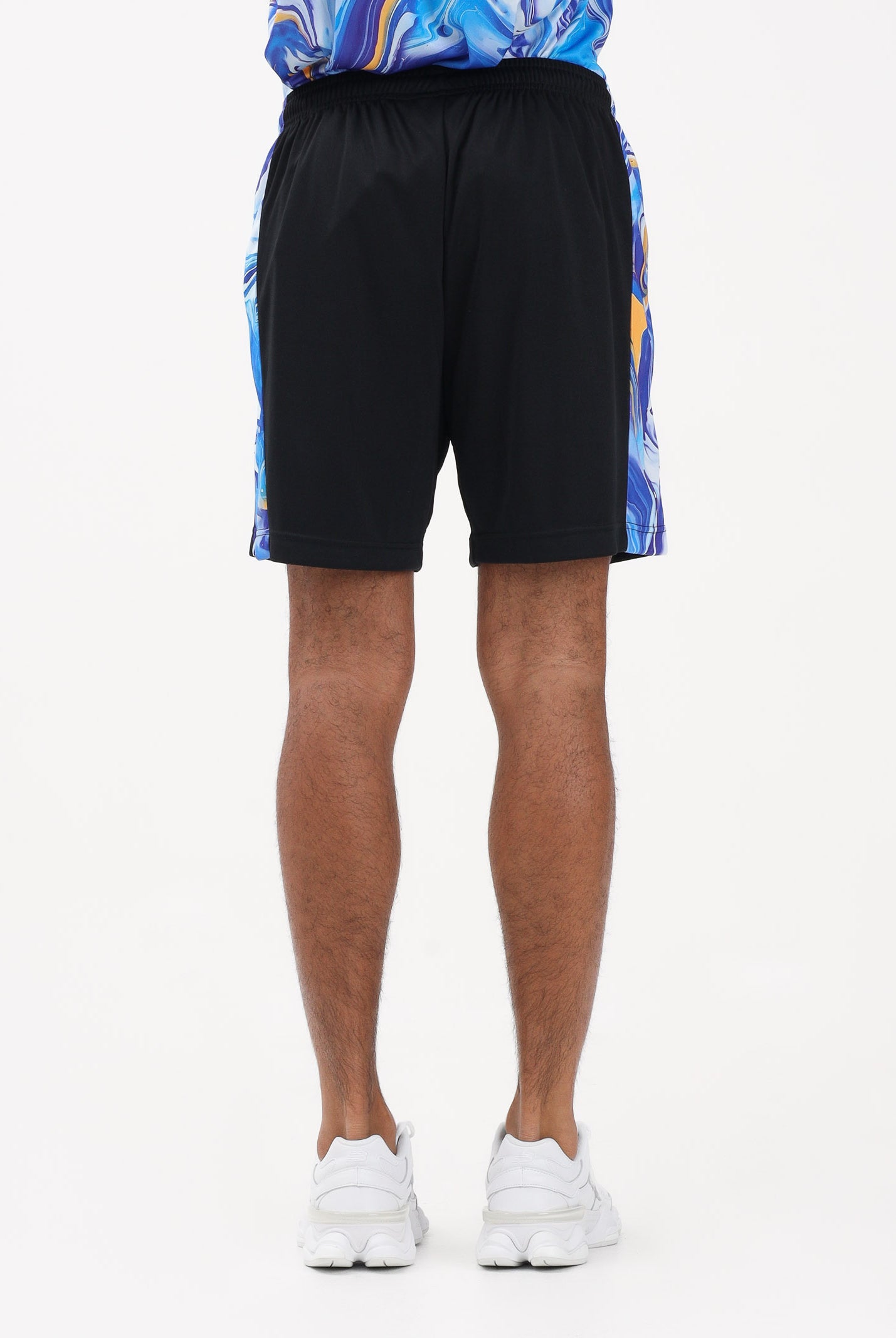 AUSTRALIAN Shorts sportivo nero da uomo con inserti laterali stampati SPUSH0019831 002 AUSTRALIAN