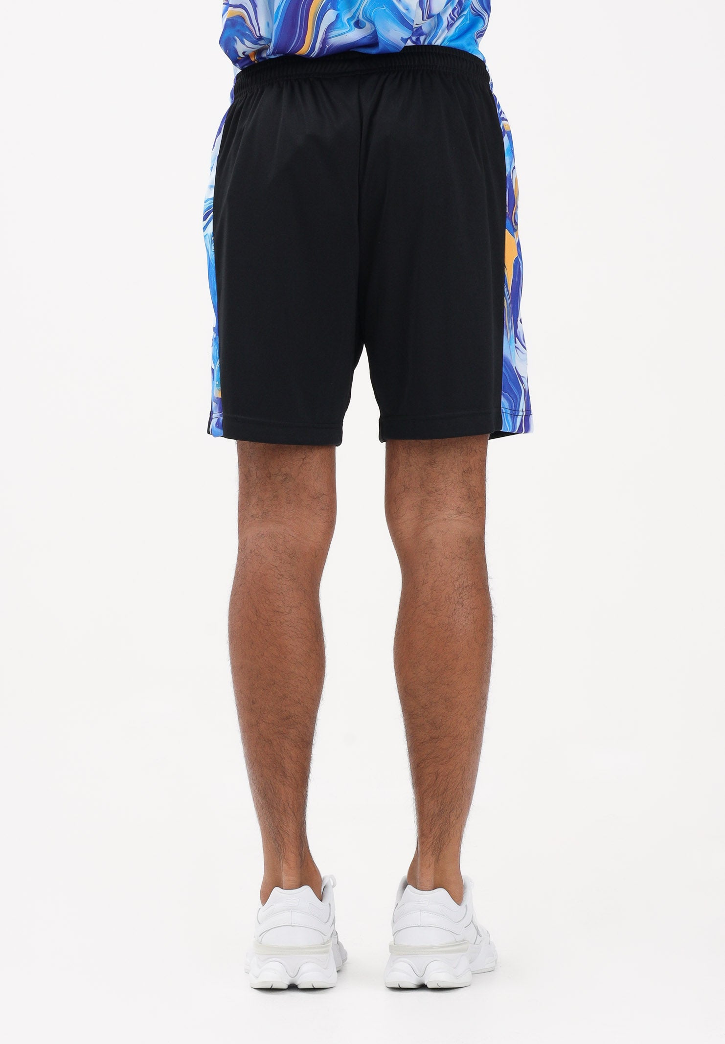 AUSTRALIAN Shorts sportivo nero da uomo con inserti laterali stampati SPUSH0019831 002 AUSTRALIAN