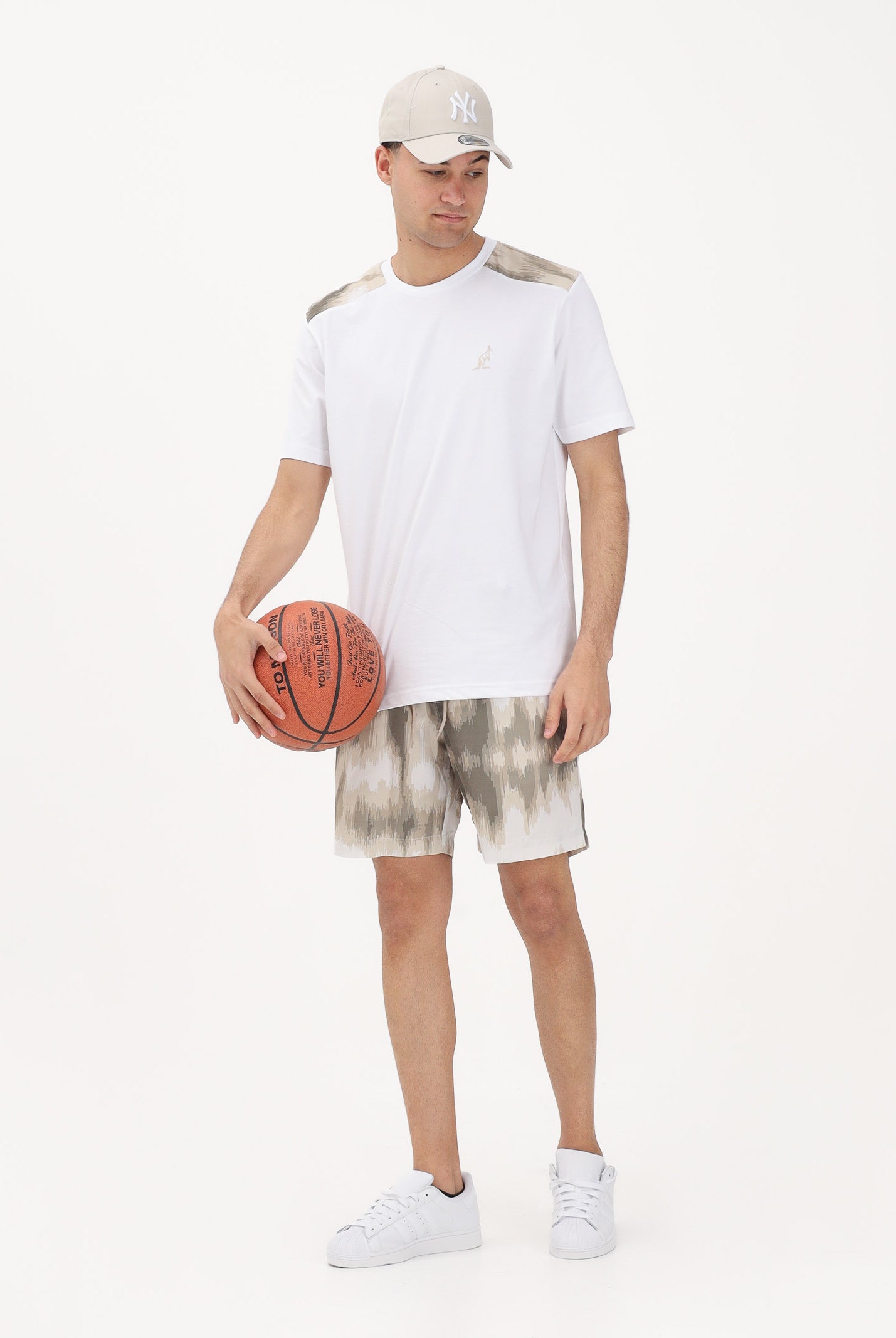 AUSTRALIAN Shorts mare beige da uomo caratterizzato da una stampa sfumata SWUCU0018 240 AUSTRALIAN