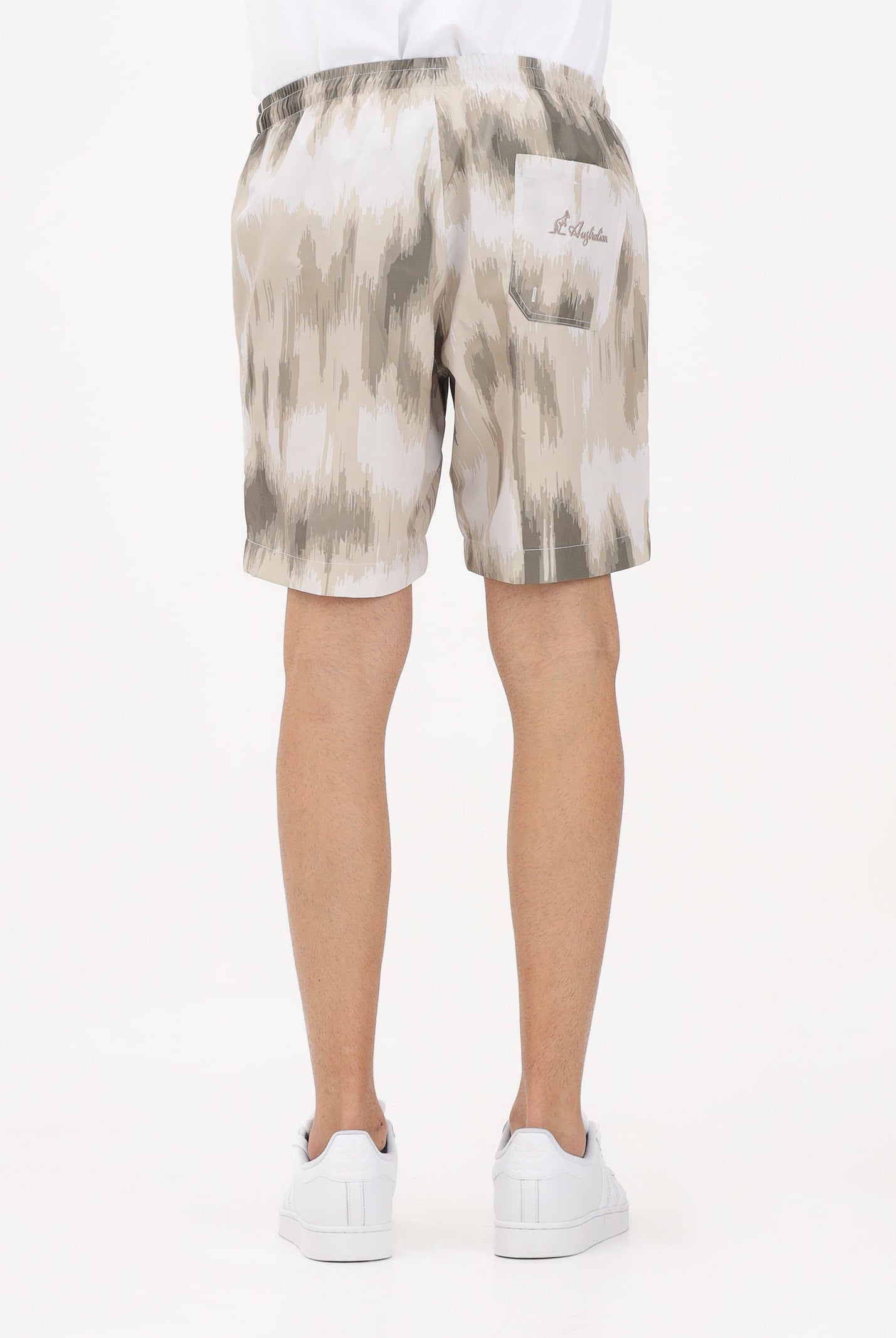 AUSTRALIAN Shorts mare beige da uomo caratterizzato da una stampa sfumata SWUCU0018 240 AUSTRALIAN
