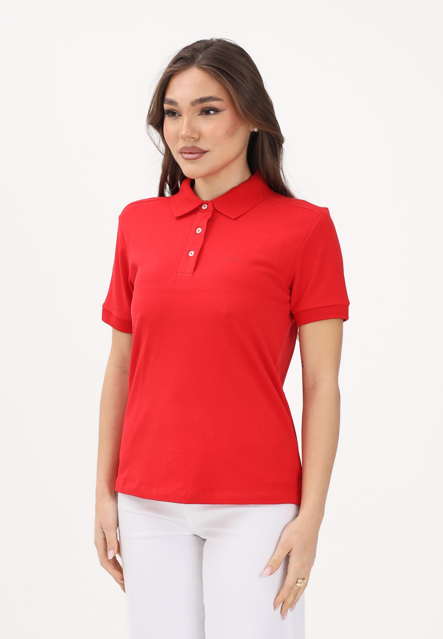 BARBOUR Polo a manica corta Bowford rossa da donna 261-LML0886 RE16 BARBOUR