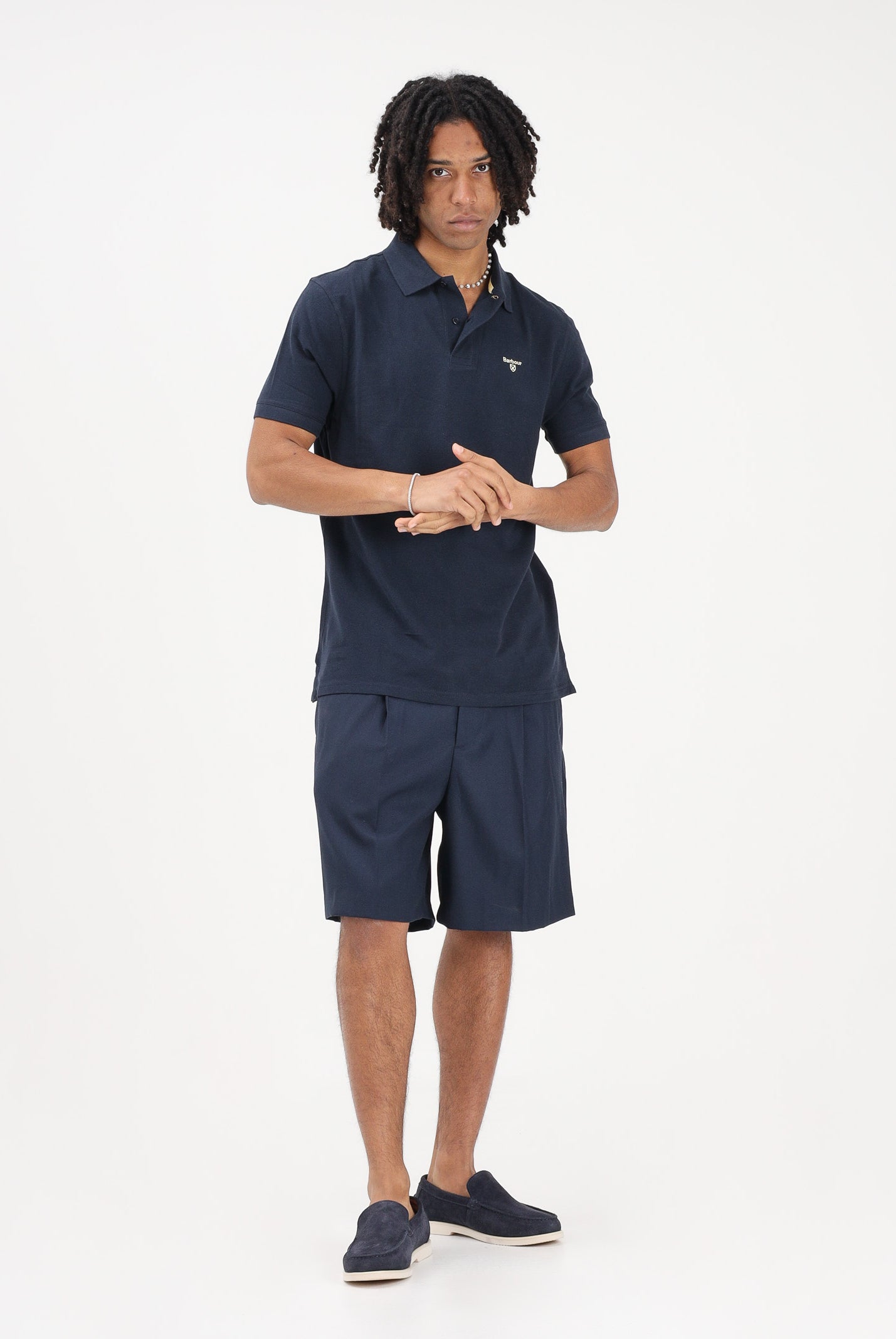 BARBOUR Polo a manica corta Sports blu da uomo 261-MML1367 NY91 BARBOUR