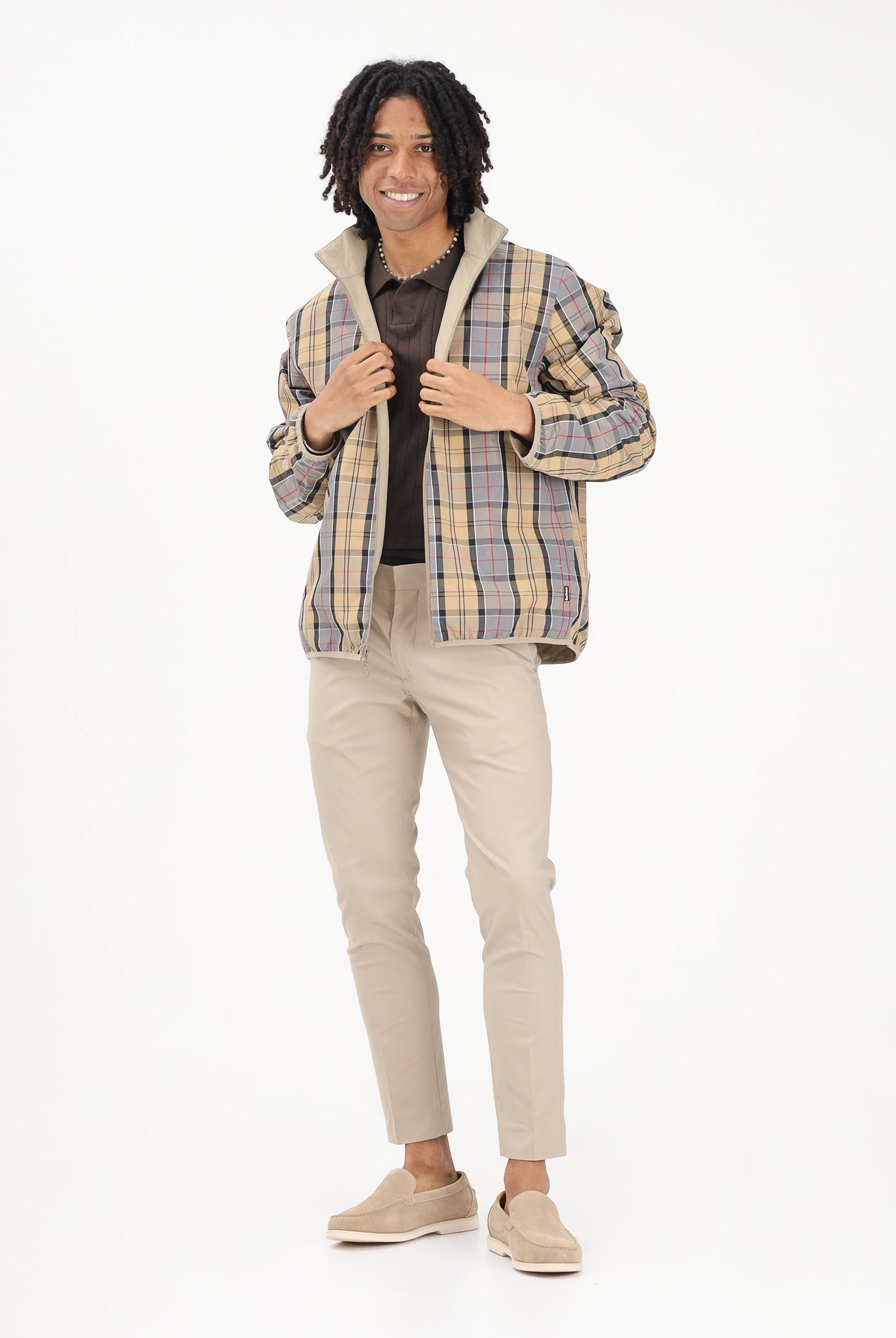 BARBOUR Giacca a vento reversibile Korbel beige da uomo 261-MSP0188 ST71 BARBOUR