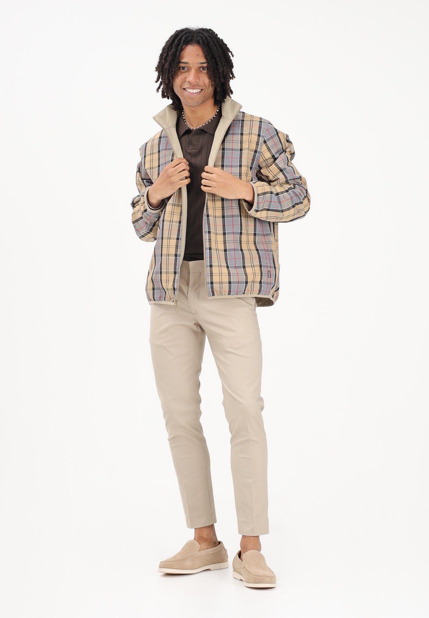 BARBOUR Giacca a vento reversibile Korbel beige da uomo 261-MSP0188 ST71 BARBOUR