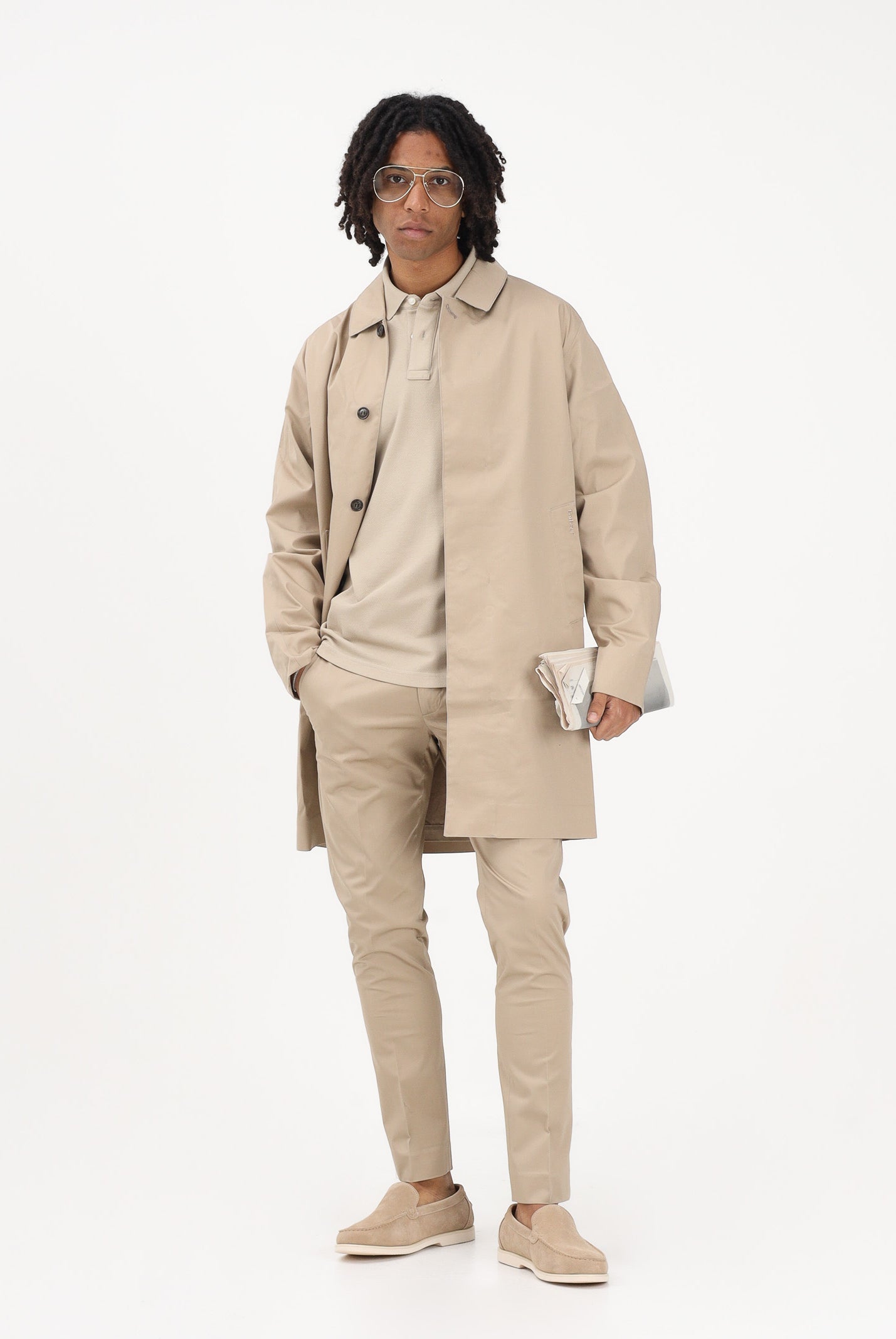 BARBOUR Trench Mac leggero Rokig beige da uomo 261-MWB0856 ST72 BARBOUR