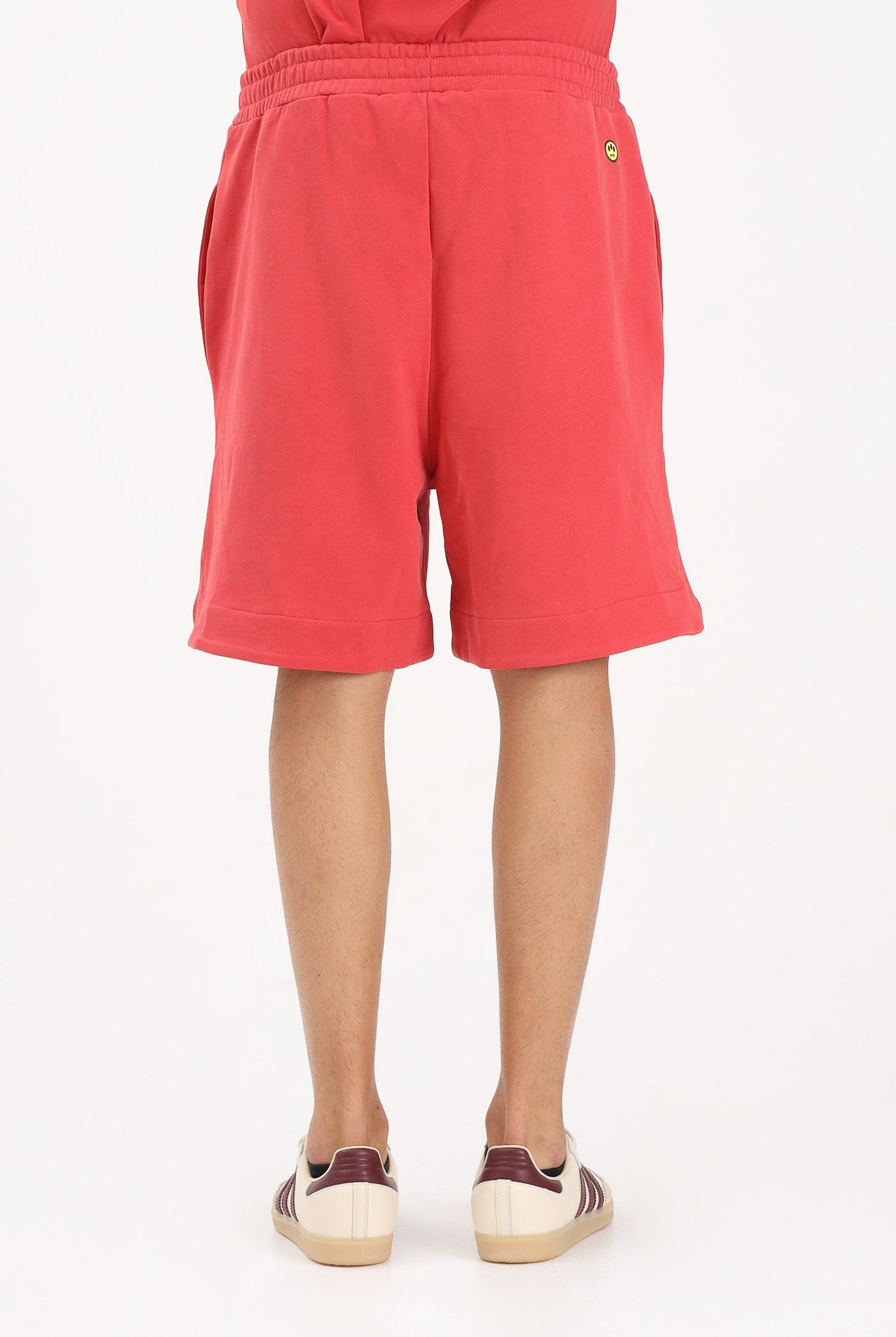 BARROW Shorts sportivo rosso corallo per uomo e donna con logo S6BWUABE009 040 BARROW