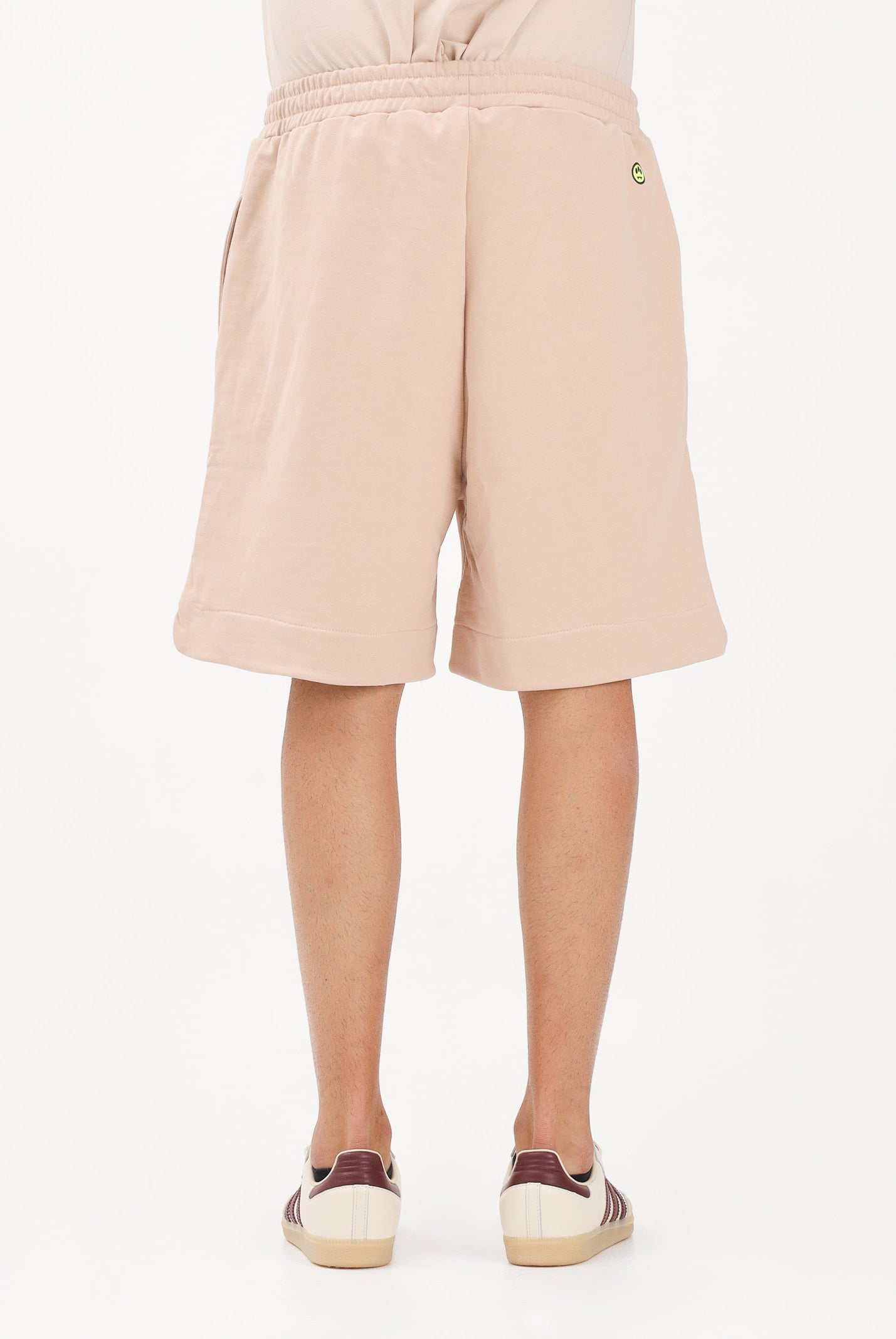 BARROW Shorts sportivo sabbia per uomo e donna con logo S6BWUABE009 092 BARROW