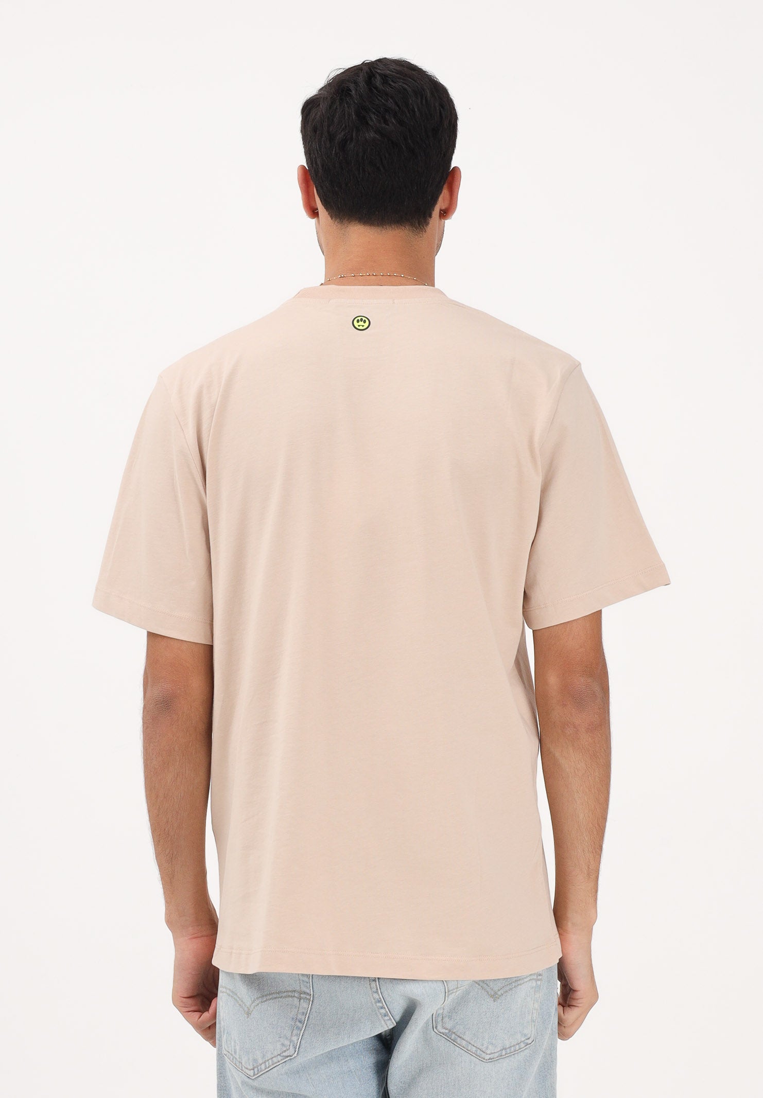 BARROW T-shirt a manica corta beige per uomo e donna con logo S6BWUATH010 092 BARROW