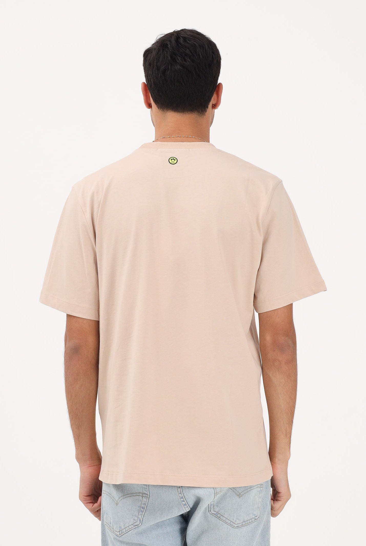 BARROW T-shirt a manica corta beige per uomo e donna con logo S6BWUATH010 092 BARROW