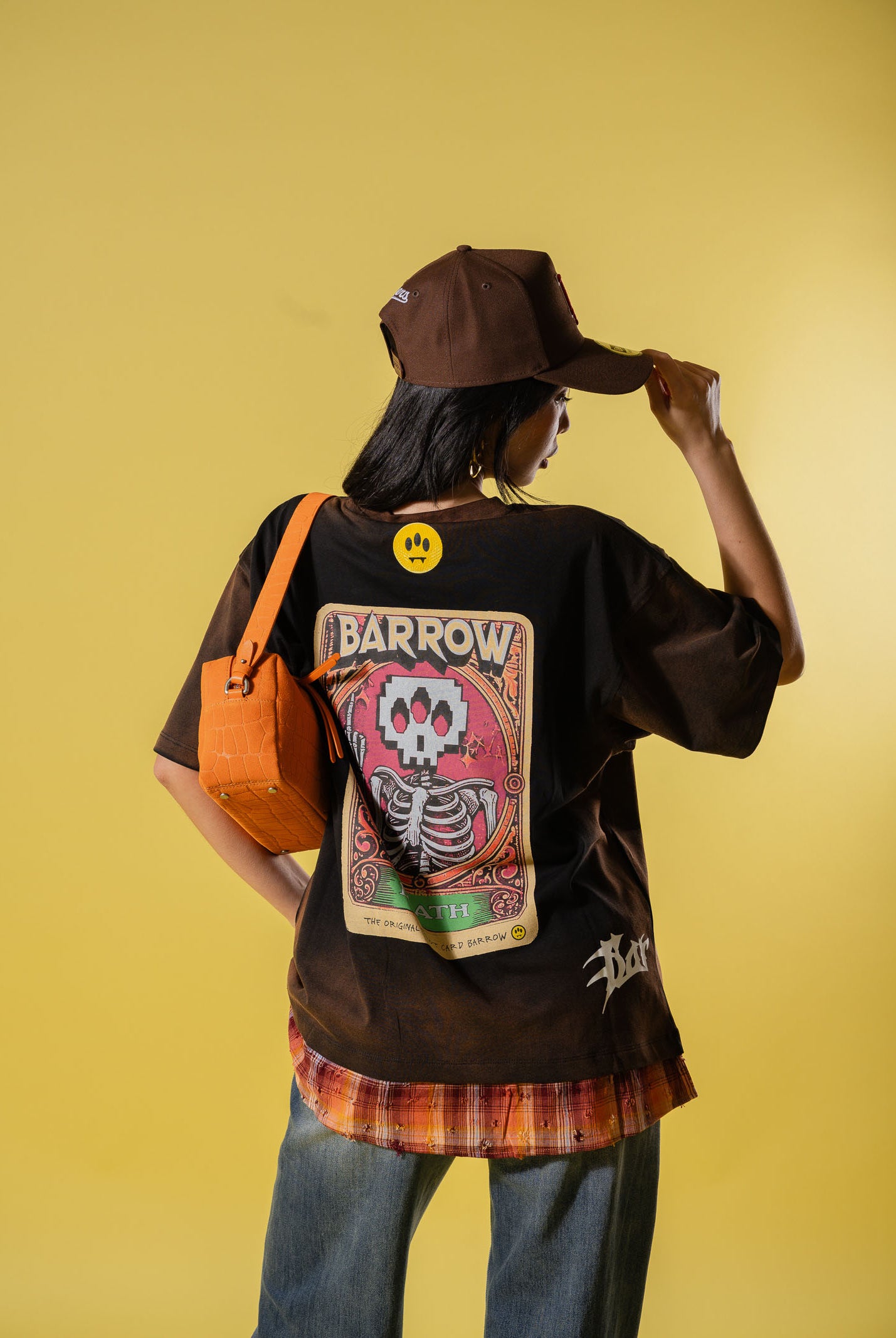 BARROW T-shirt a manica corta nera per uomo e donna con effetto sfumato S6BWUATH022 110 BARROW