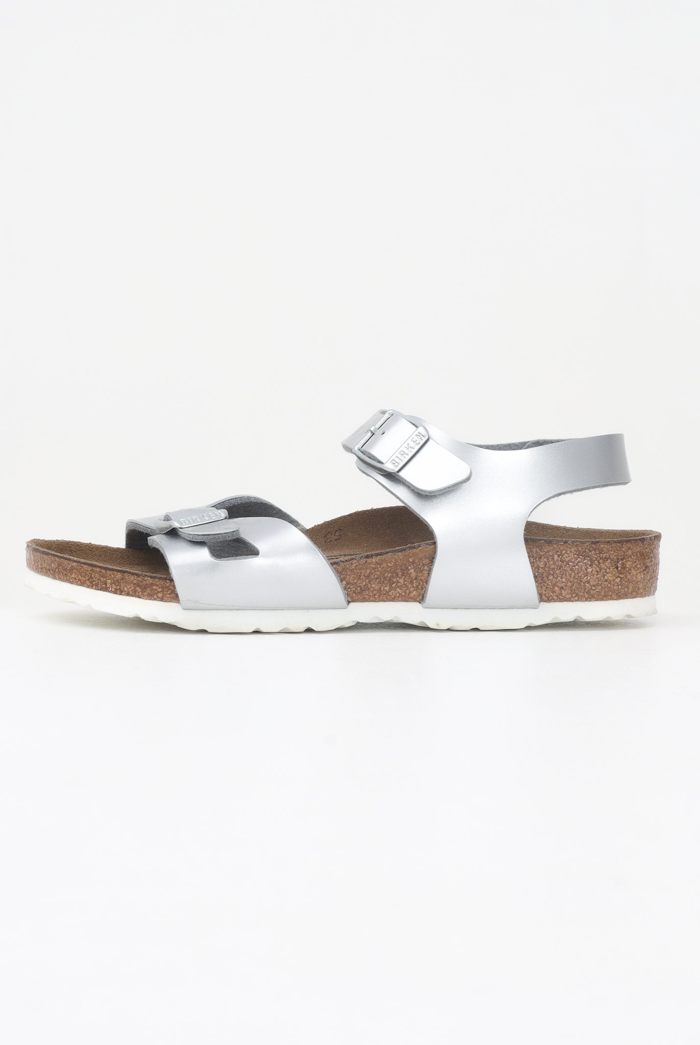 BIRKENSTOCK Sandalo Rio Kids argento da bambina 1012518 . BIRKENSTOCK