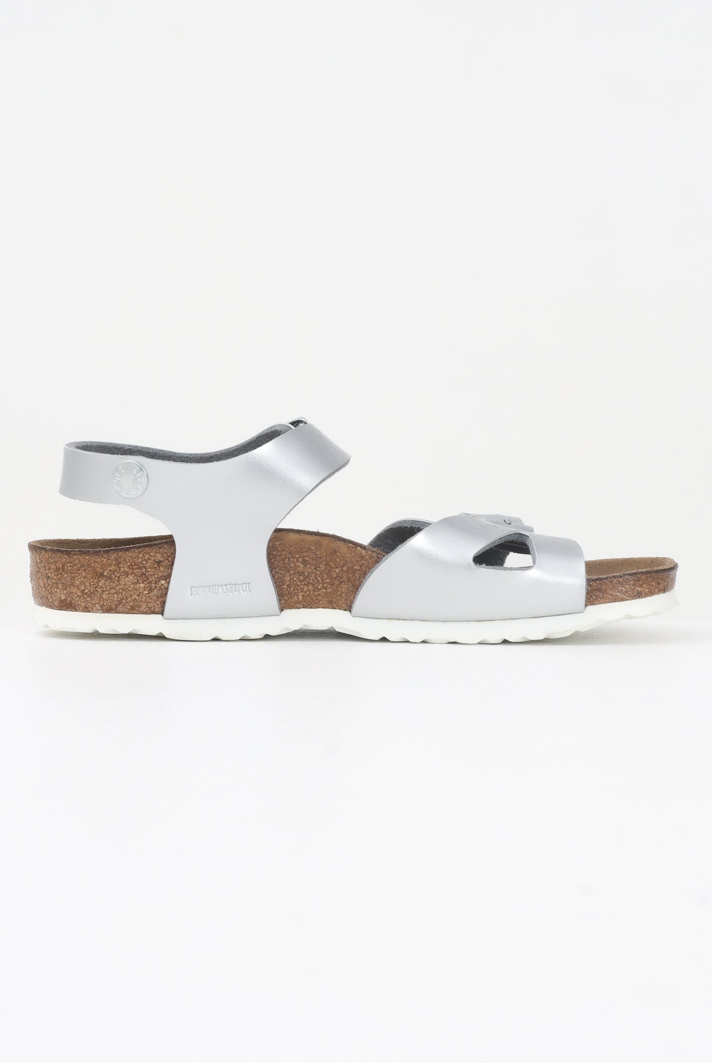 BIRKENSTOCK Sandalo Rio Kids argento da bambina 1012518 . BIRKENSTOCK