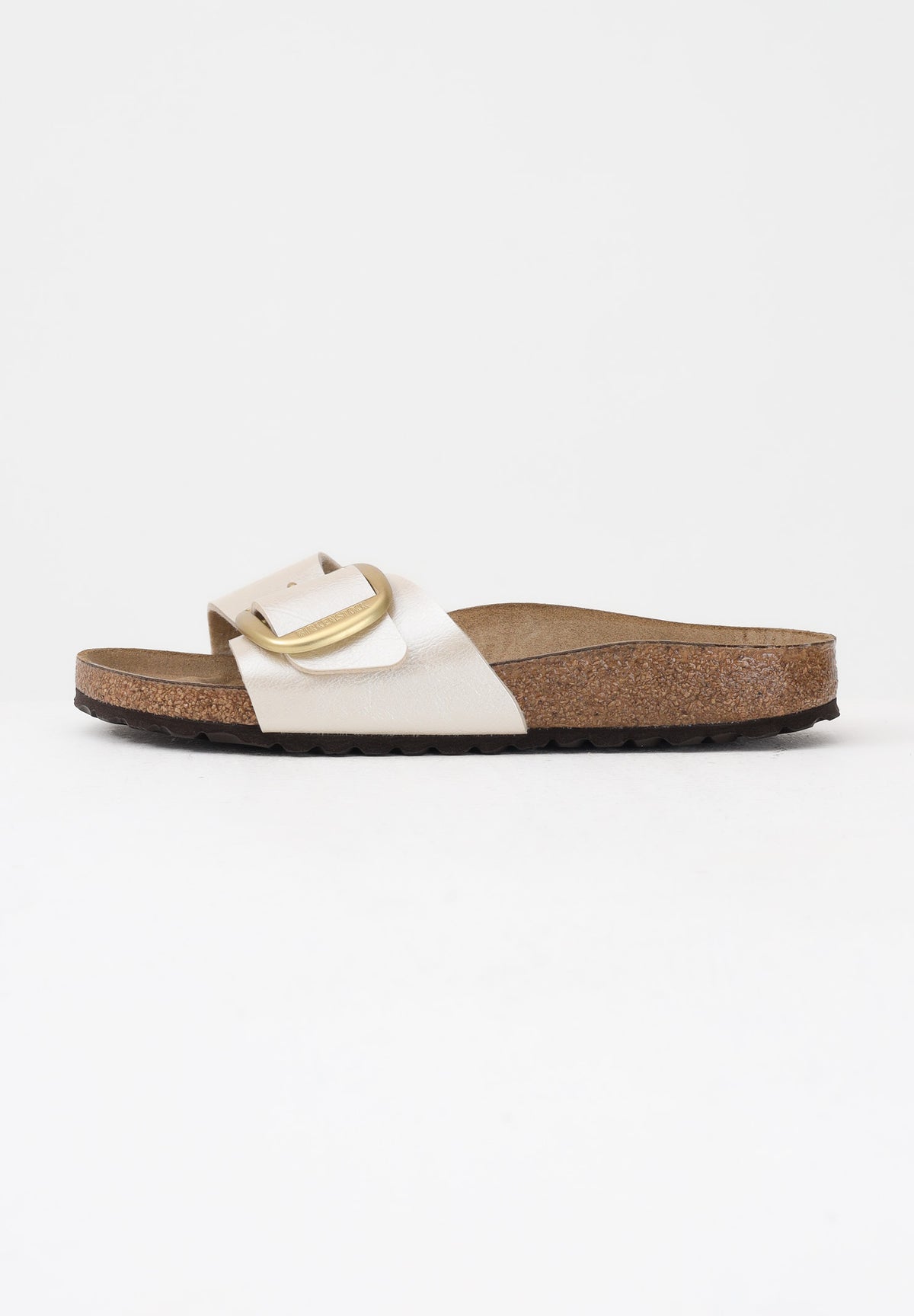 BIRKENSTOCK Ciabatte Madrid Big Buckle bianco perla da donna 1015279 . BIRKENSTOCK