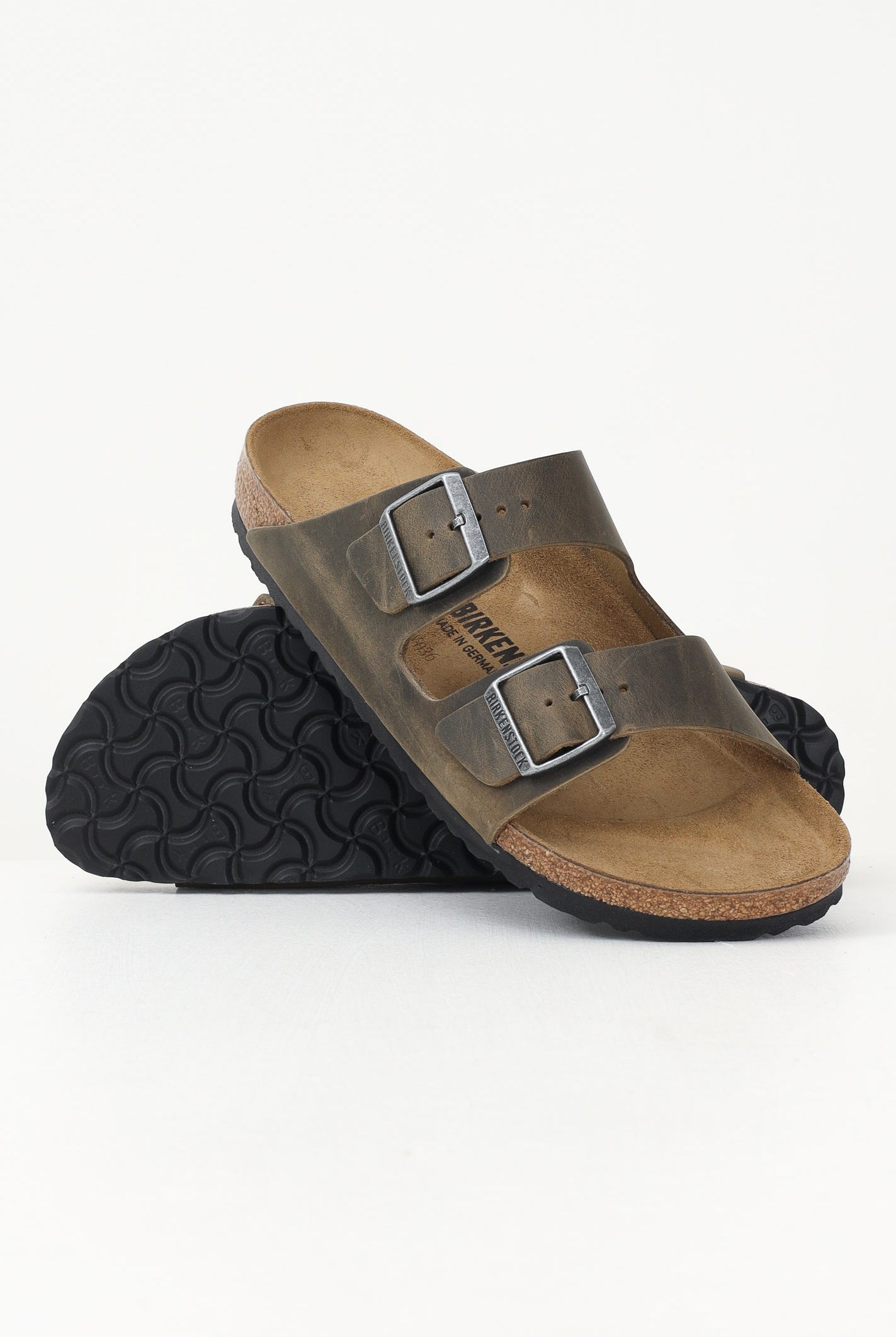 BIRKENSTOCK Ciabatte Arizona khaki da uomo 1027039 . BIRKENSTOCK