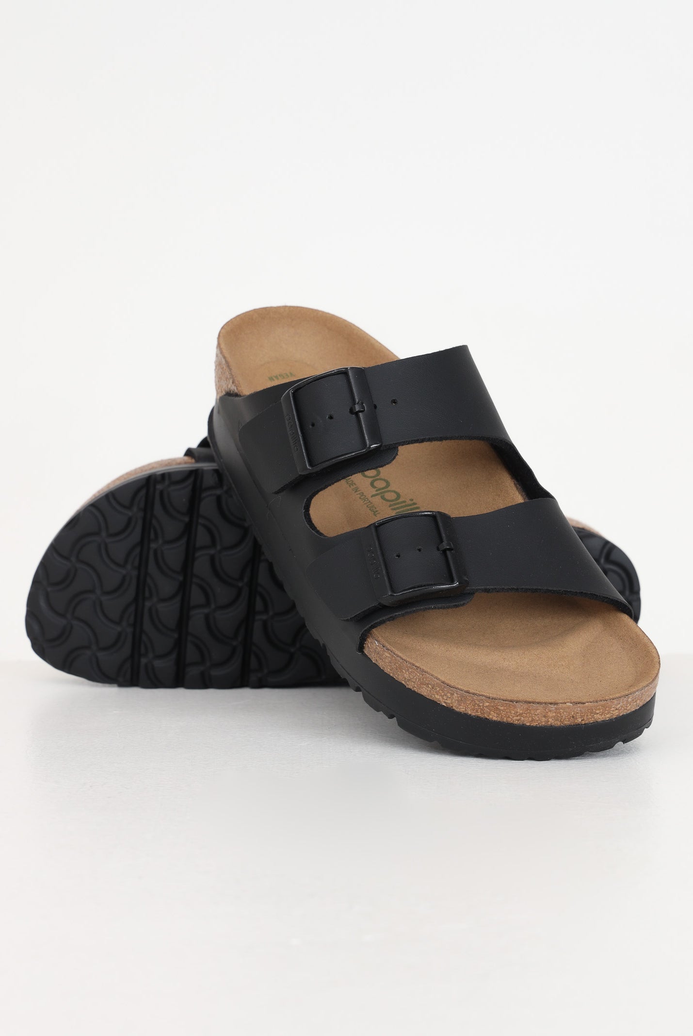 BIRKENSTOCK Ciabatte Arizona PAP Flex Platform nere da donna 1027395 . BIRKENSTOCK