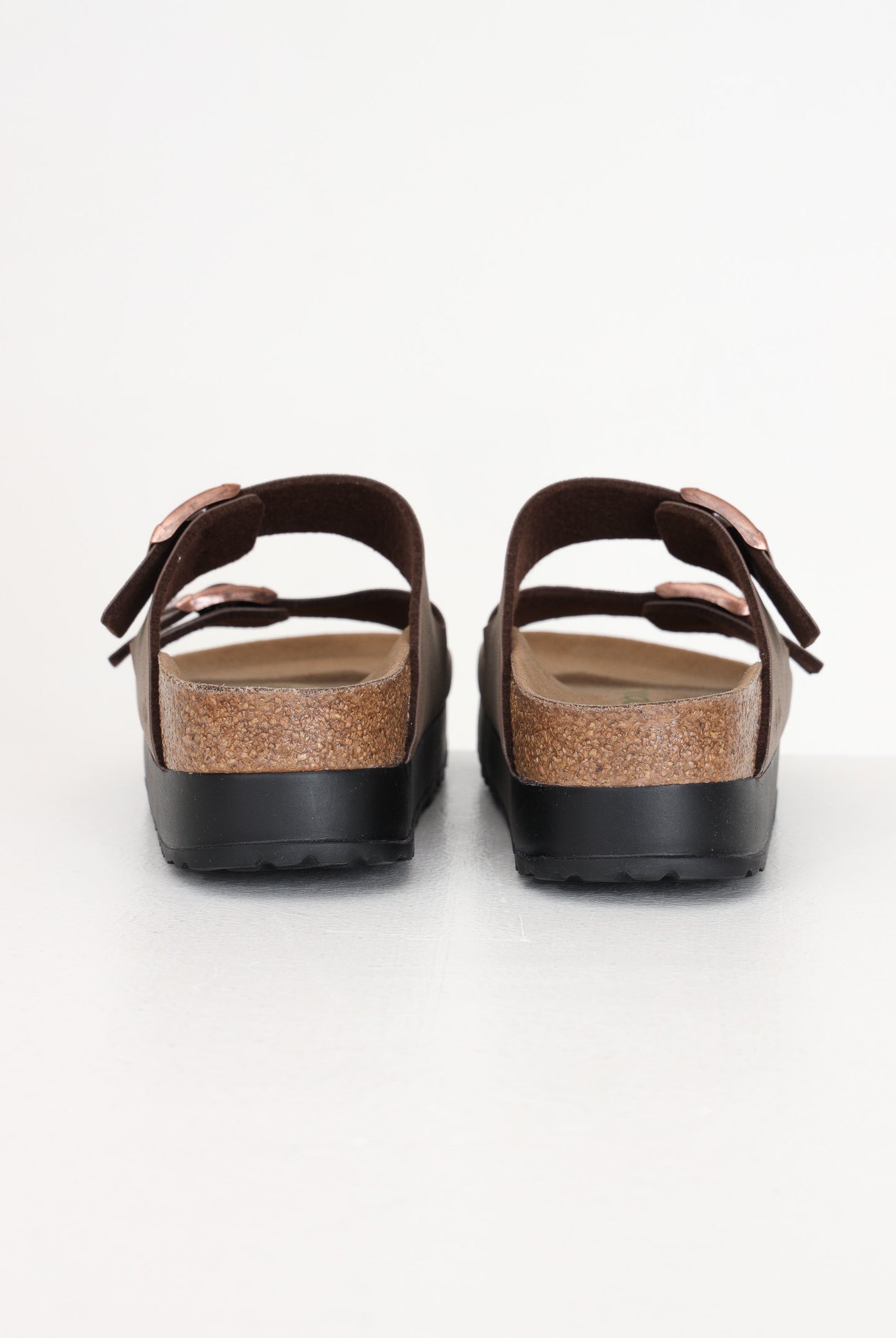 BIRKENSTOCK Sandali Arizona Platform Flex Marrone Donna Con Fibbie Metalliche Dorate 1027417 . BIRKENSTOCK