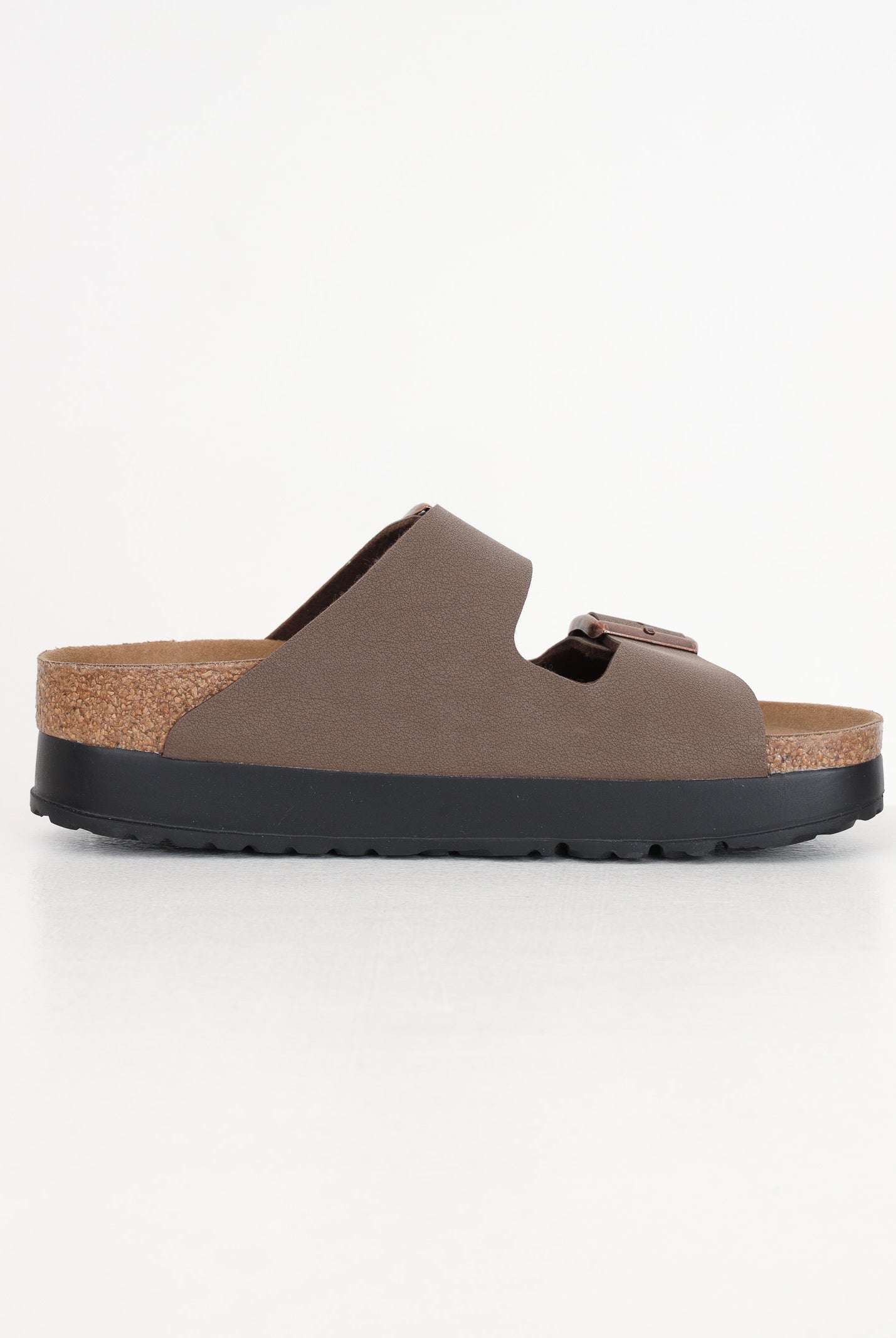 BIRKENSTOCK Sandali Arizona Platform Flex Marrone Donna Con Fibbie Metalliche Dorate 1027417 . BIRKENSTOCK