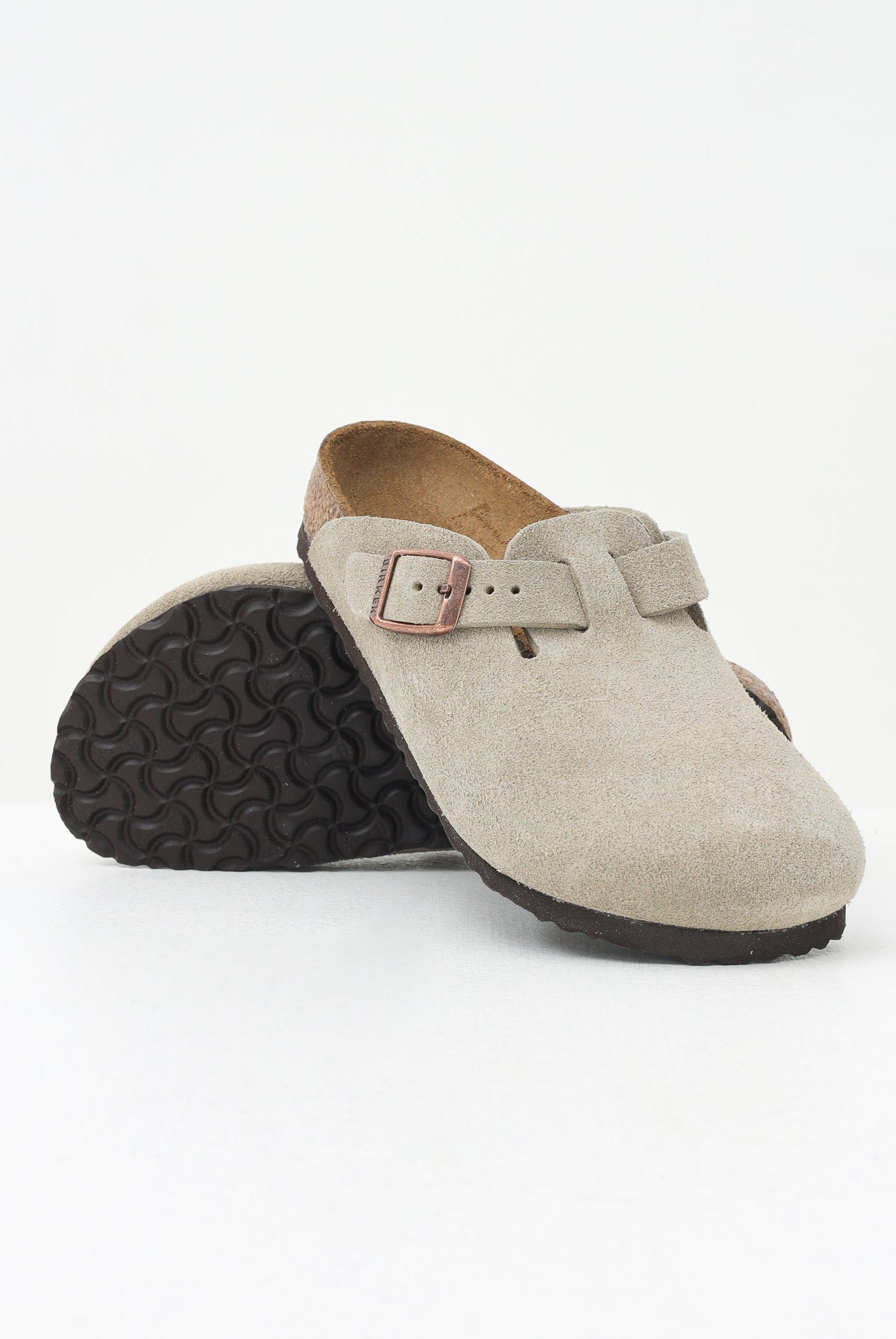 BIRKENSTOCK Ciabatte Boston taupe per bambino e bambina 1027875 . BIRKENSTOCK