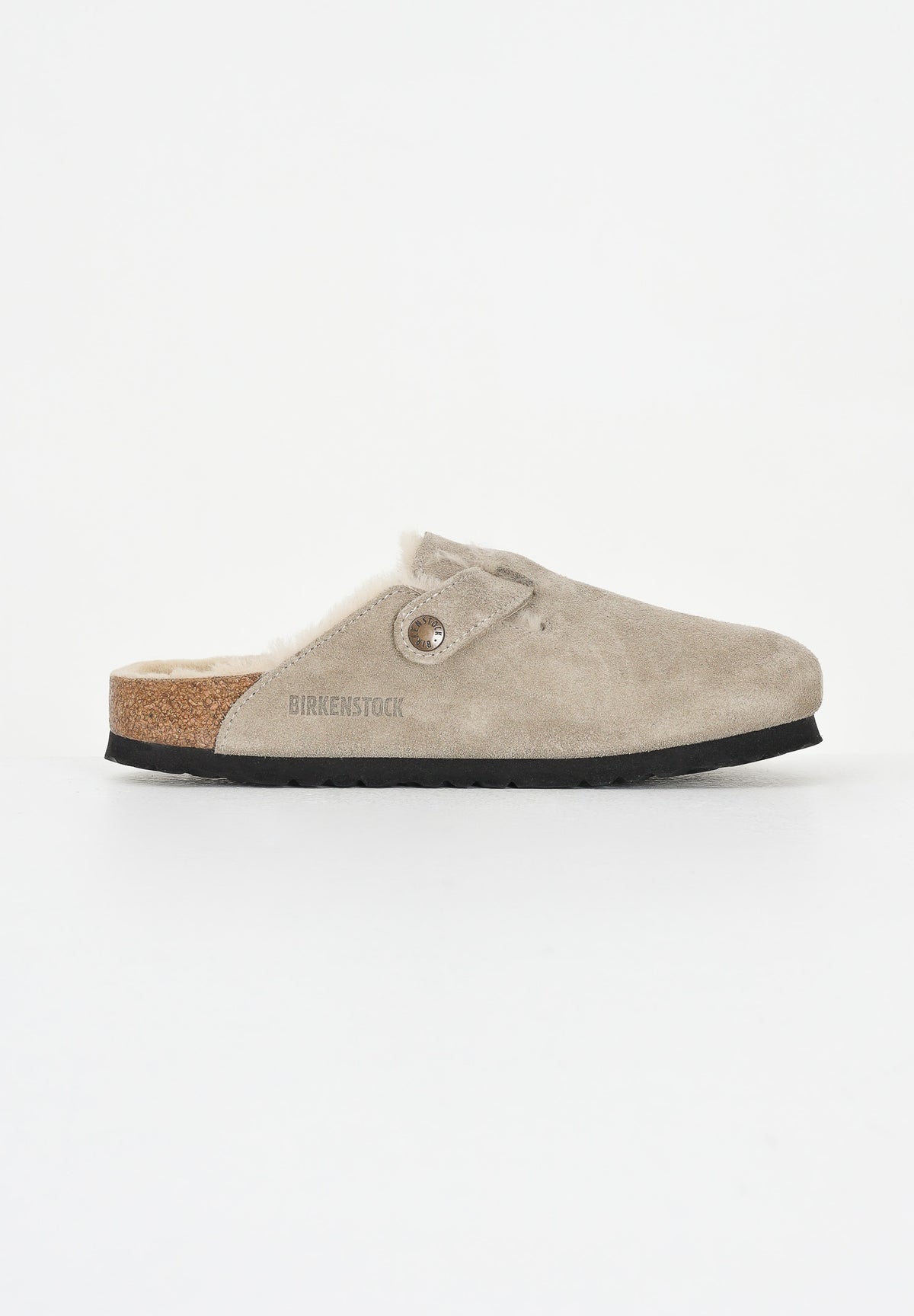 BIRKENSTOCK Ciabatte Boston con pelliccia beige per uomo e donna 1028299 . BIRKENSTOCK