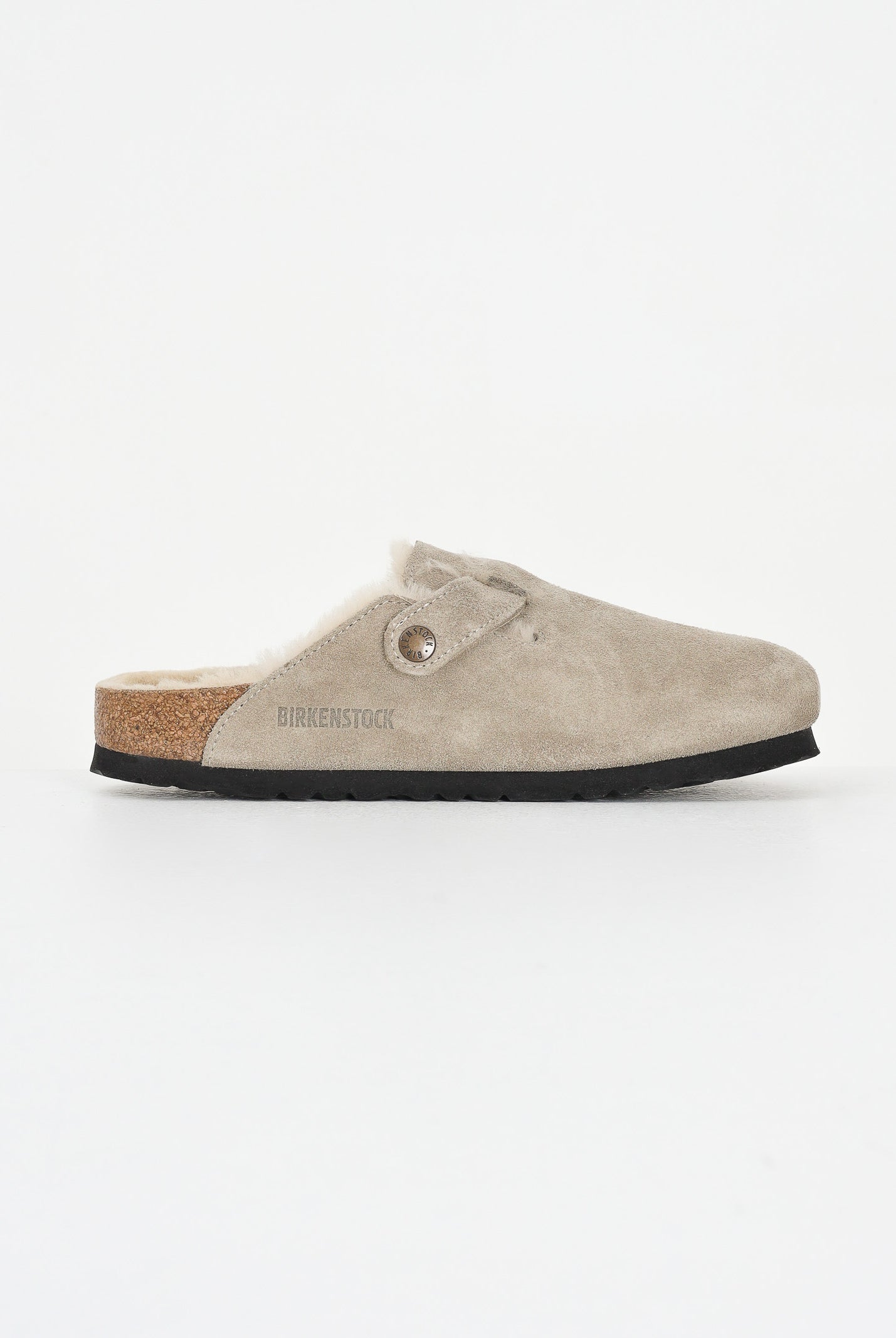 BIRKENSTOCK Ciabatte Boston con pelliccia beige per uomo e donna 1028299 . BIRKENSTOCK