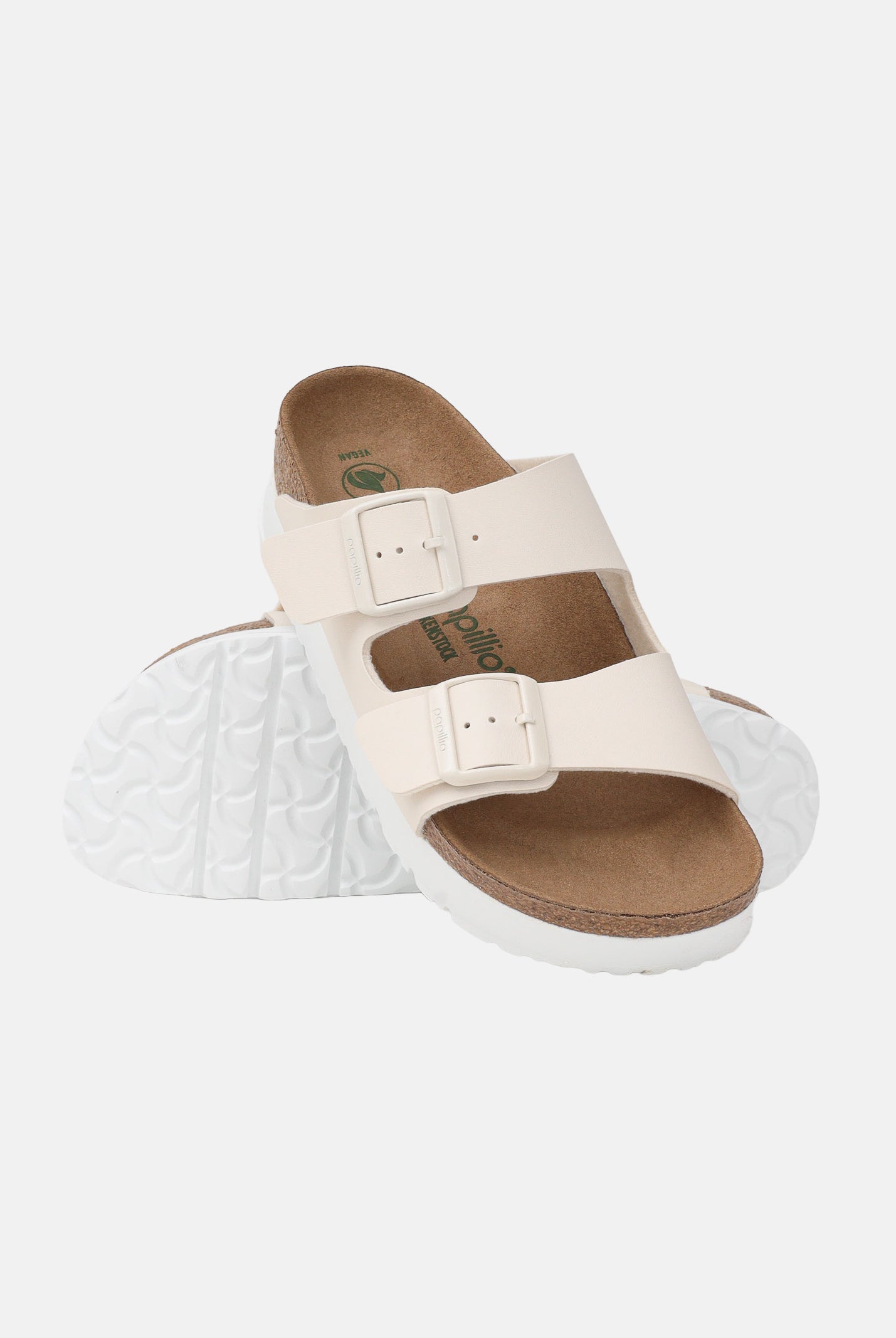 BIRKENSTOCK Ciabatte Arizona PAP Flex Platform panna da donna 1029127 . BIRKENSTOCK