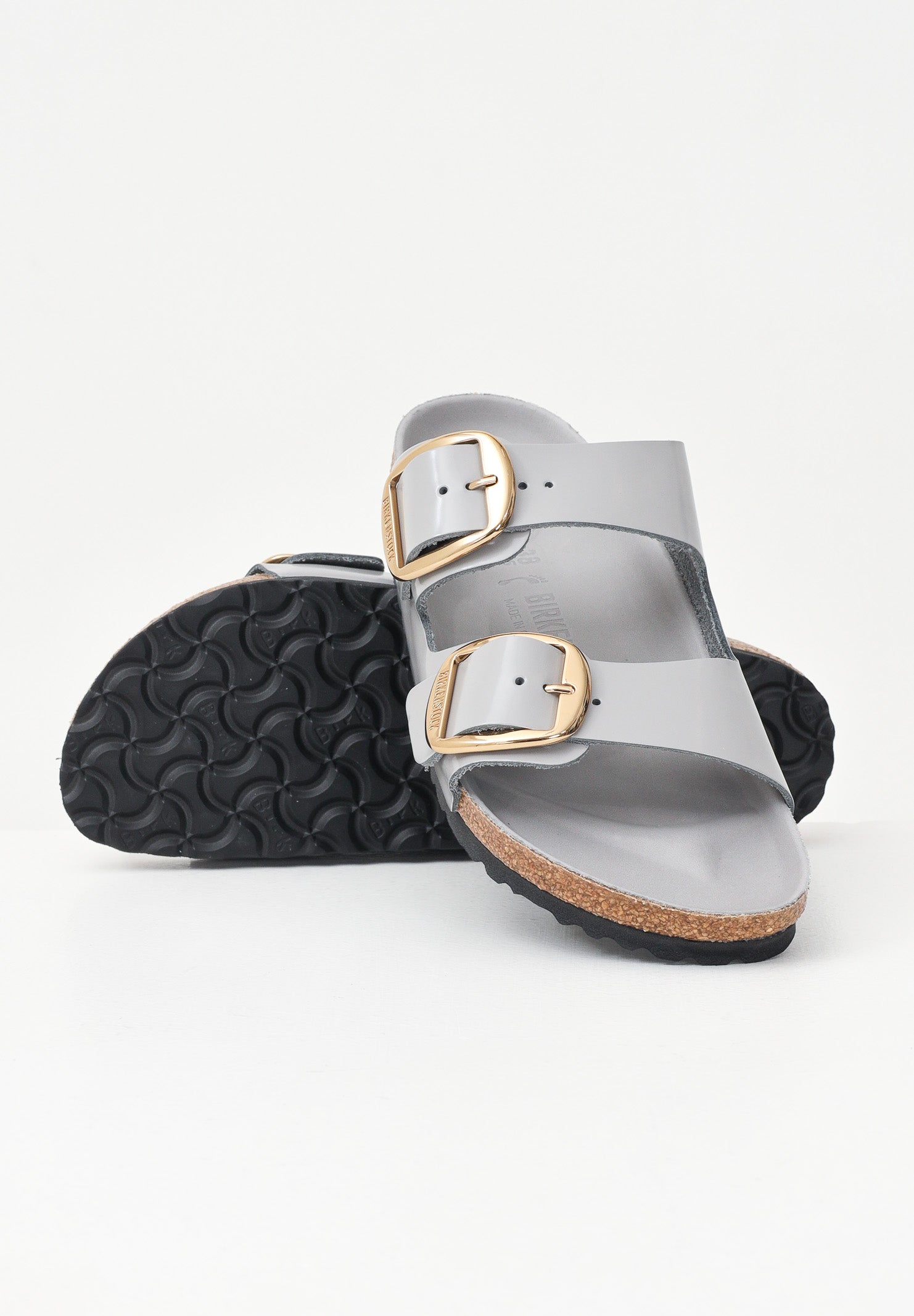 BIRKENSTOCK Ciabatte Arizona Big Buckle grigie da donna 1029391 . BIRKENSTOCK