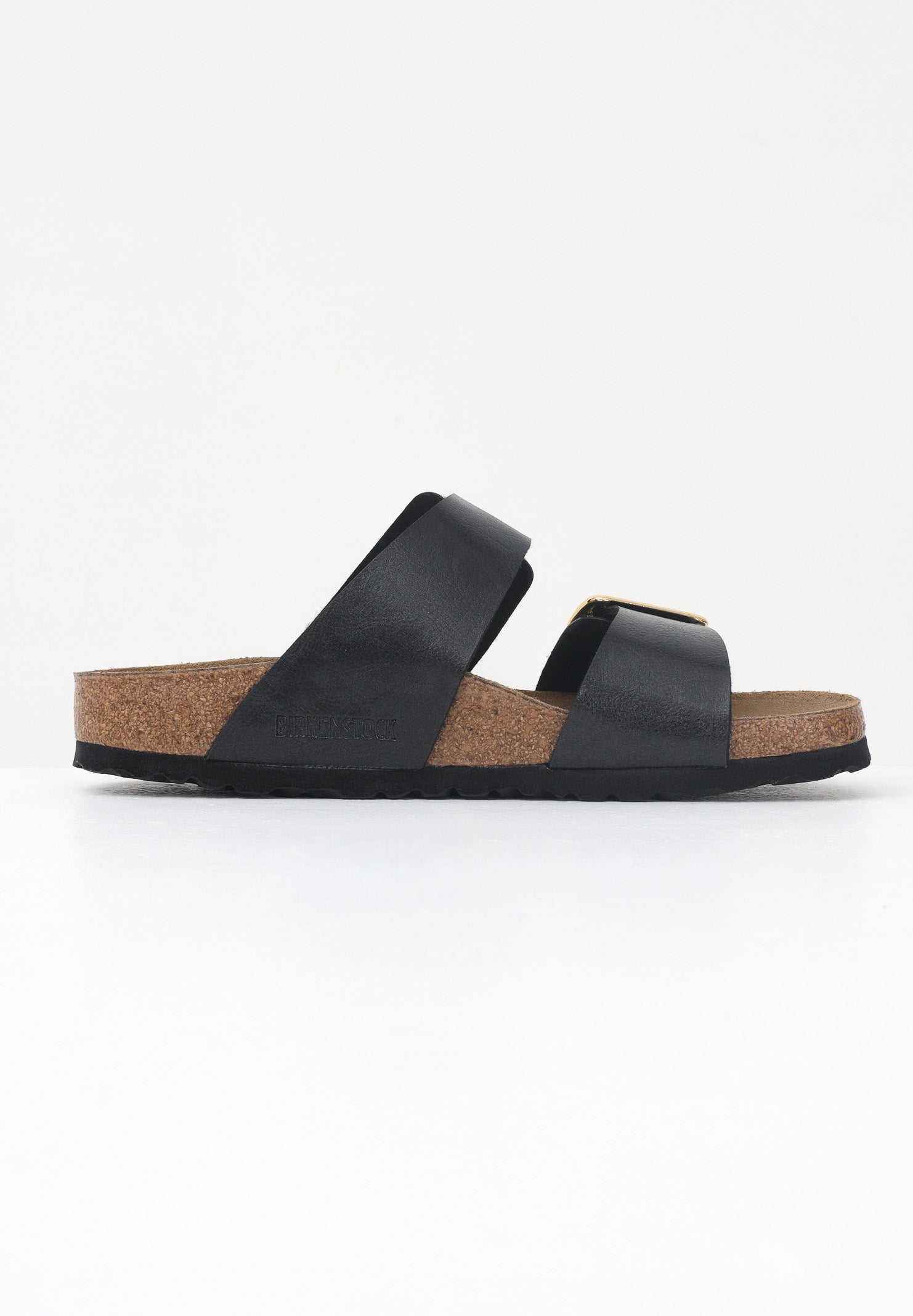 BIRKENSTOCK Ciabatte Sydney Cushion Buckle nere da donna 1029457 . BIRKENSTOCK
