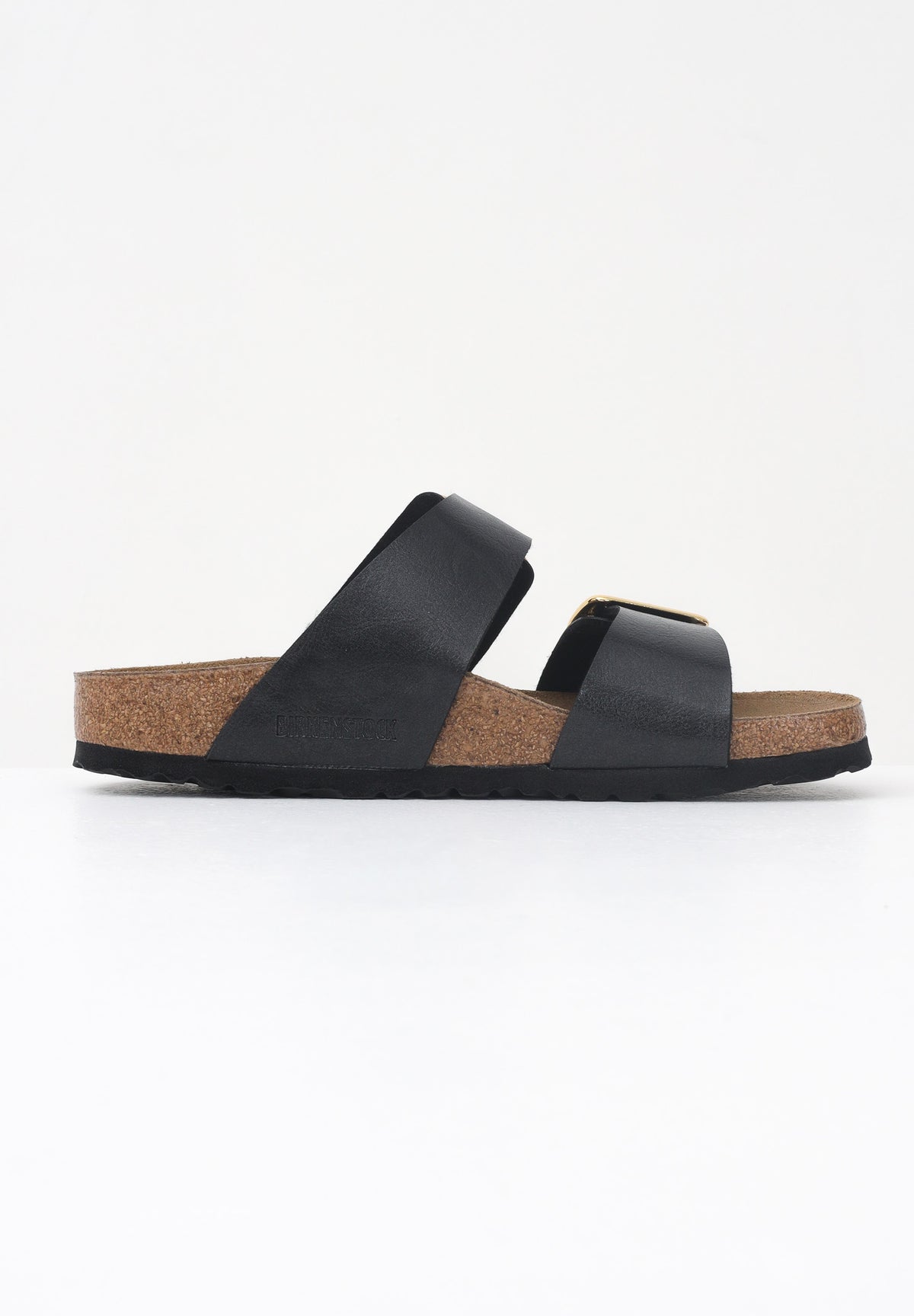 BIRKENSTOCK Ciabatte Sydney Cushion Buckle nere da donna 1029457 . BIRKENSTOCK