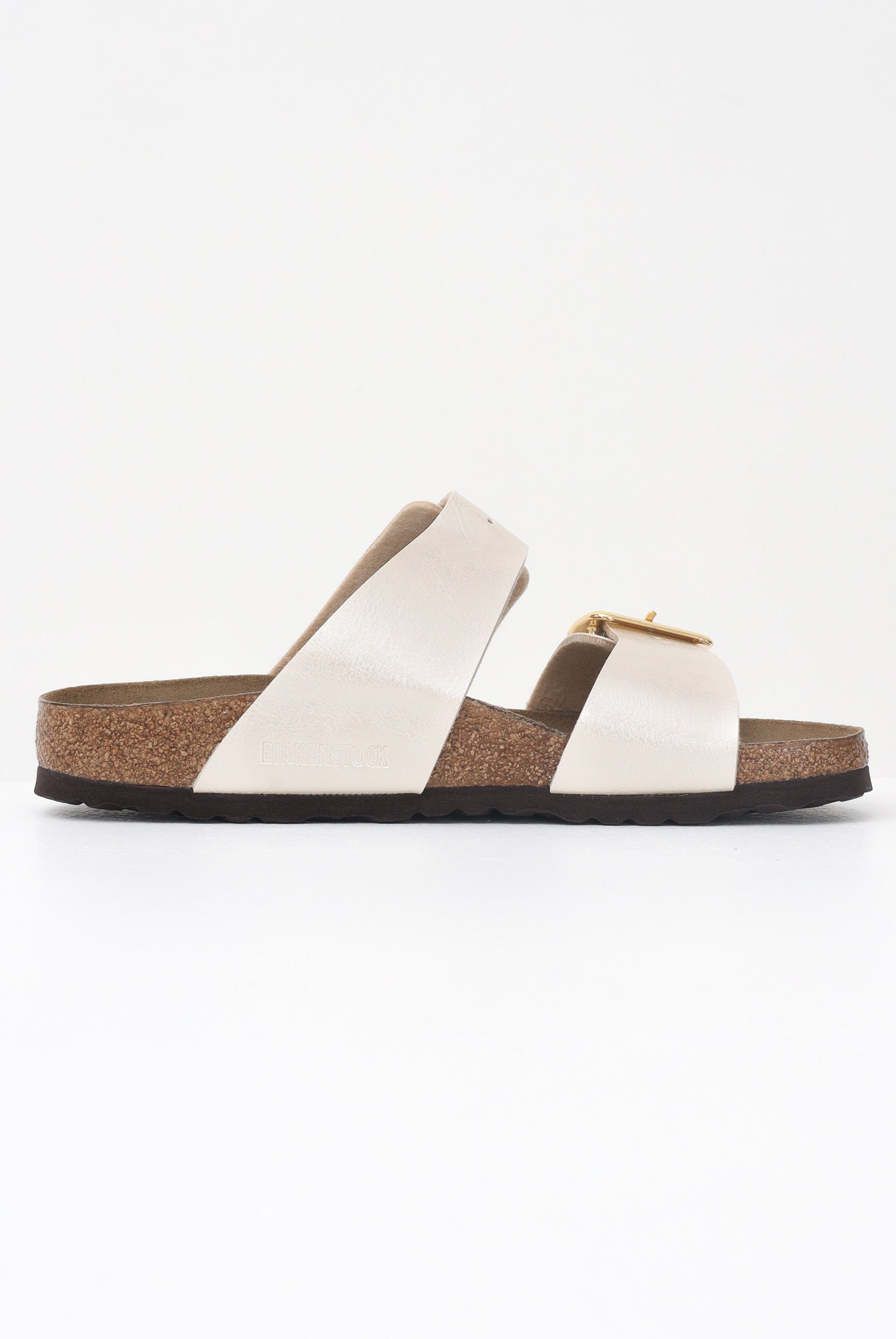 BIRKENSTOCK Ciabatte Sydney Cushion Buckle bianche da donna 1029492 . BIRKENSTOCK