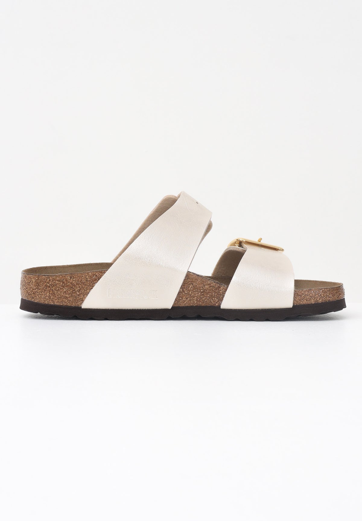 BIRKENSTOCK Ciabatte Sydney Cushion Buckle bianche da donna 1029492 . BIRKENSTOCK