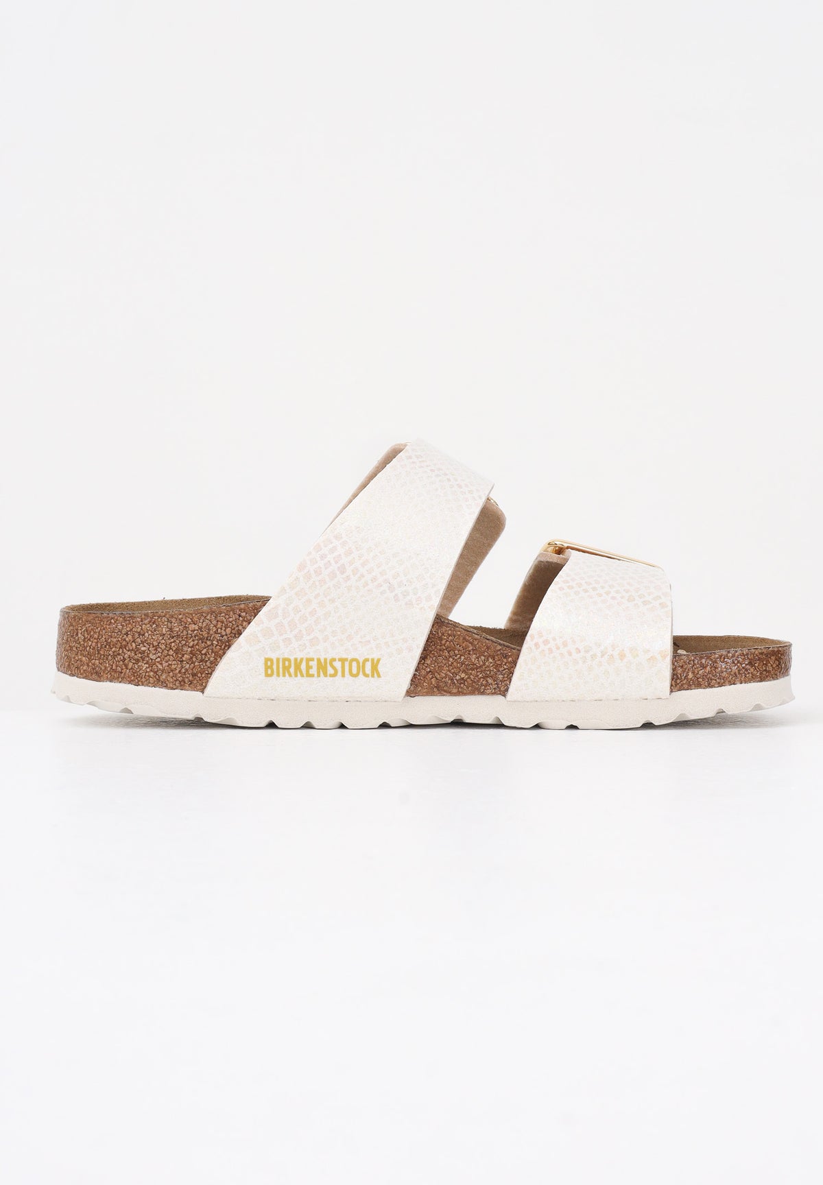 BIRKENSTOCK Ciabatte Sydney Cushion Buckle crema da donna 1030258 . BIRKENSTOCK
