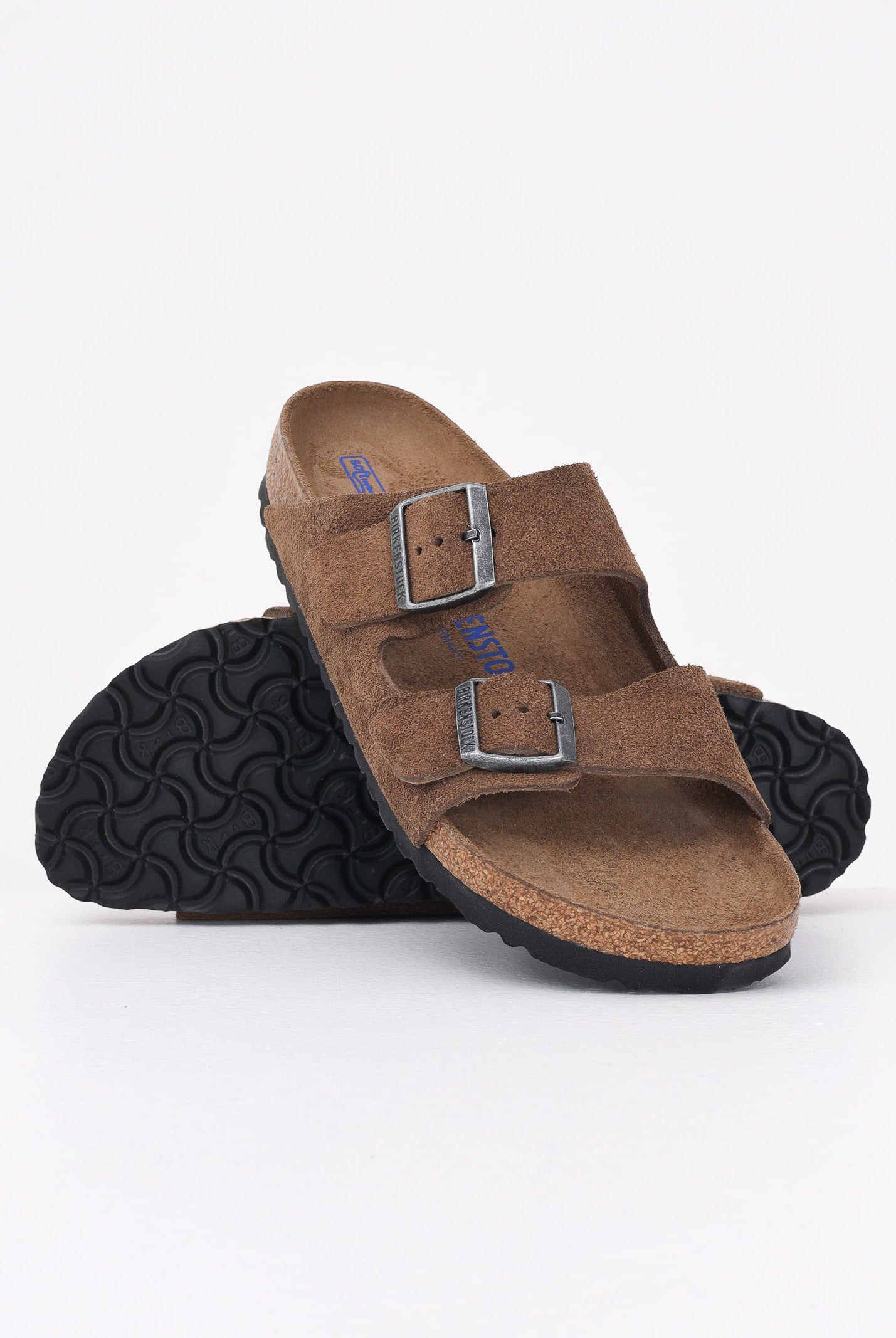 BIRKENSTOCK Ciabatte Arizona in pelle scamosciata marrone per uomo e donna 1030865 . BIRKENSTOCK