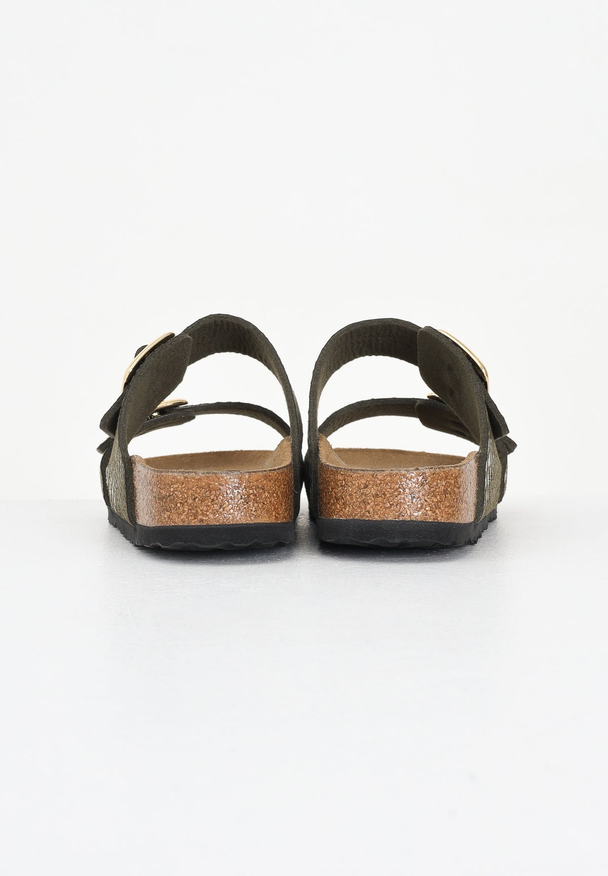 BIRKENSTOCK Ciabatte Sydney Cushion Buckle verde da donna 1030888 . BIRKENSTOCK