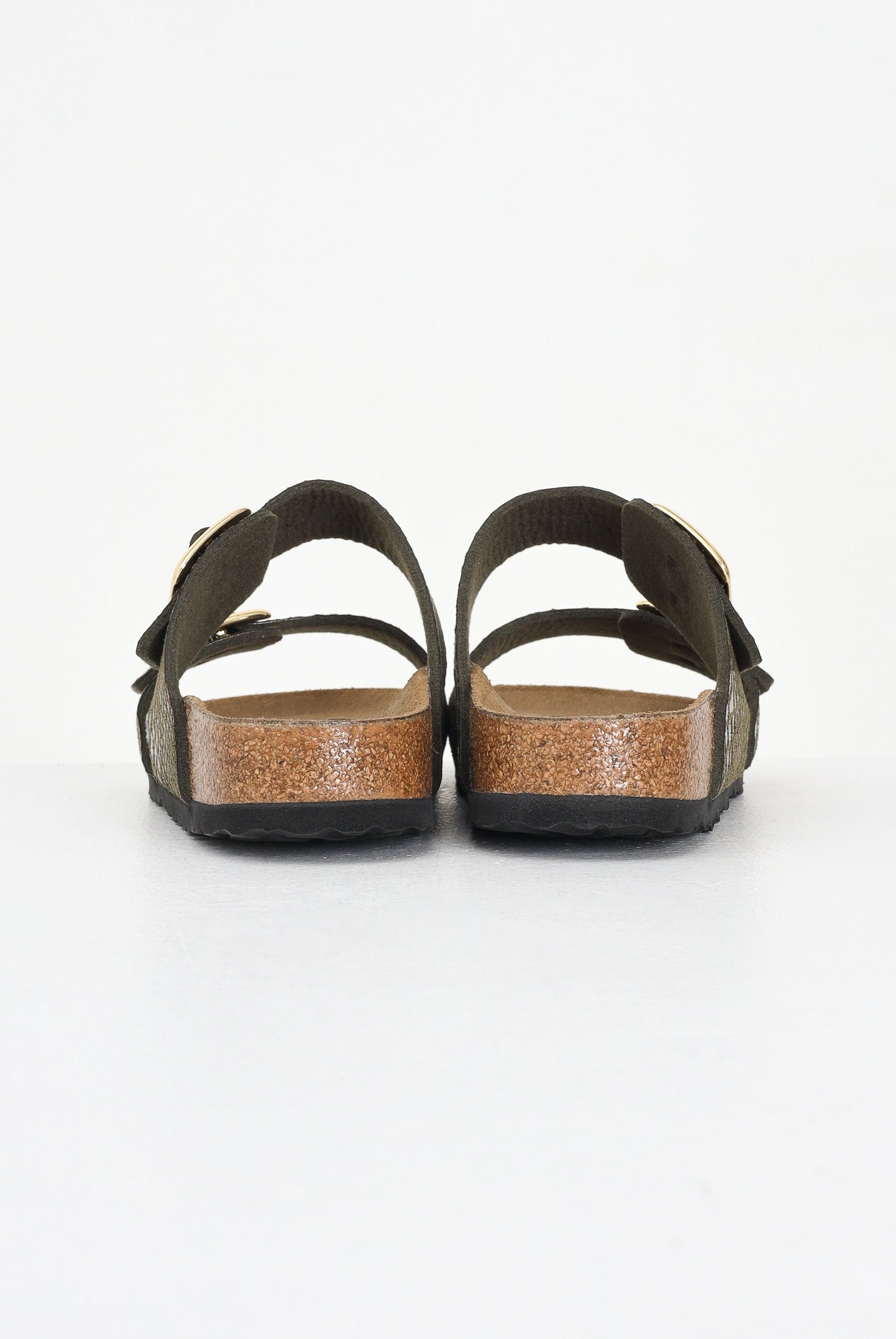 BIRKENSTOCK Ciabatte Sydney Cushion Buckle verde da donna 1030888 . BIRKENSTOCK