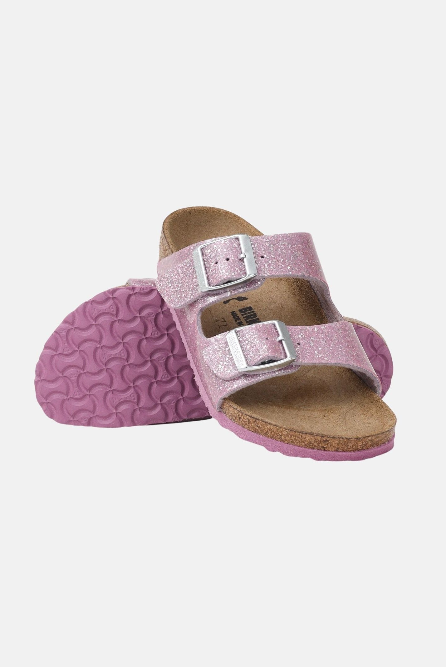 BIRKENSTOCK Ciabatte Arizona rosa da bambina con strass 1031766 . BIRKENSTOCK