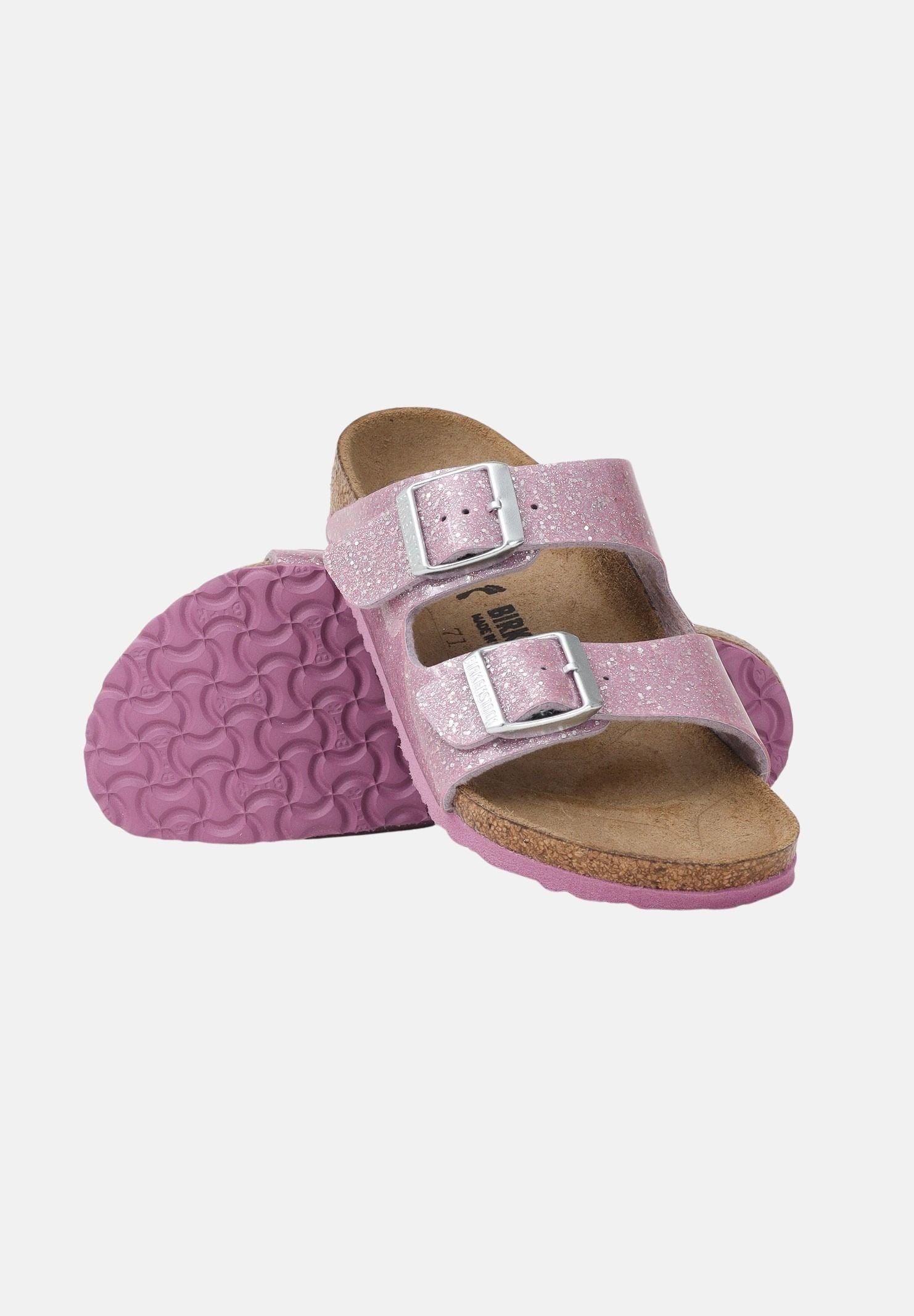 BIRKENSTOCK Ciabatte Arizona rosa da bambina con strass 1031766 . BIRKENSTOCK