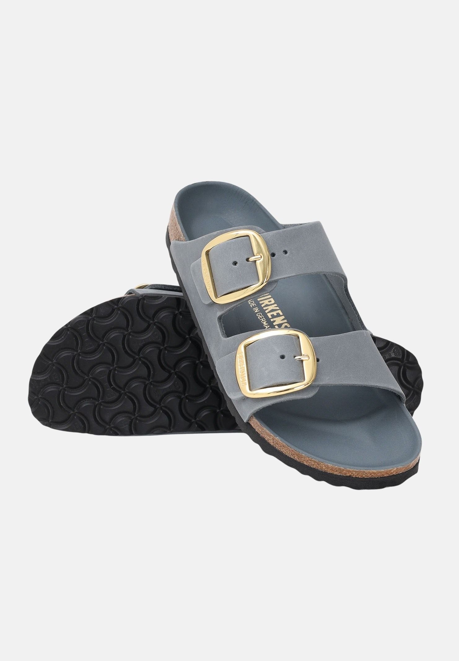 BIRKENSTOCK Ciabatte Arizona Big Buckle grigie da donna 1032071 . BIRKENSTOCK