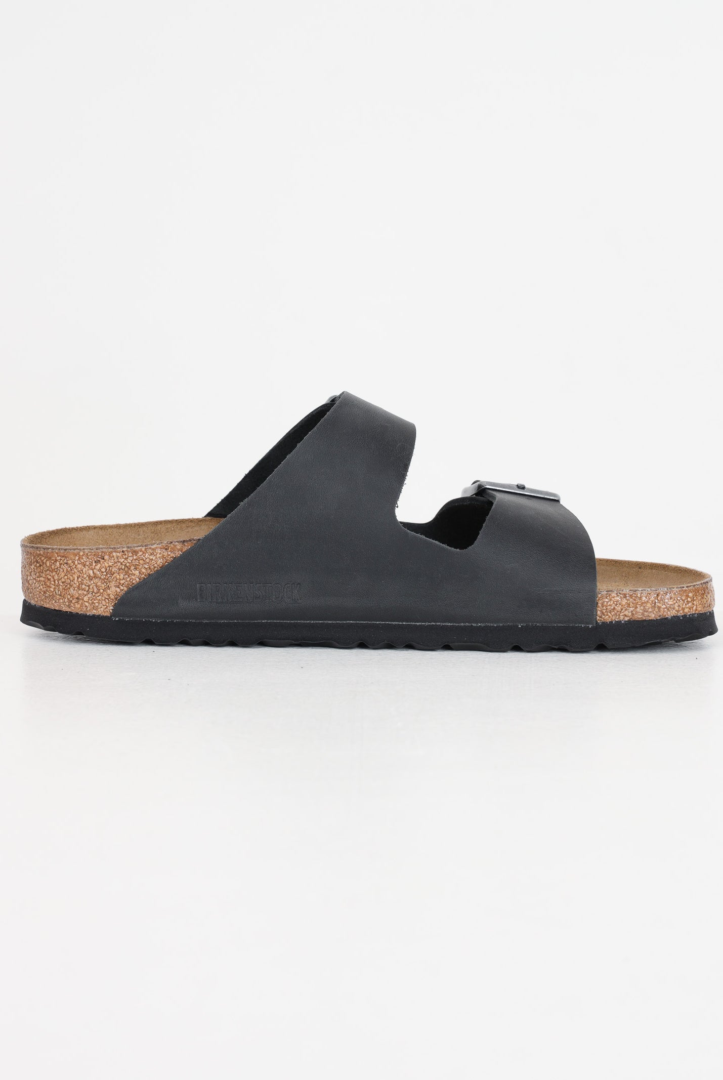 BIRKENSTOCK Ciabatte Arizona in pelle oliata nere per uomo e donna 552113 . BIRKENSTOCK