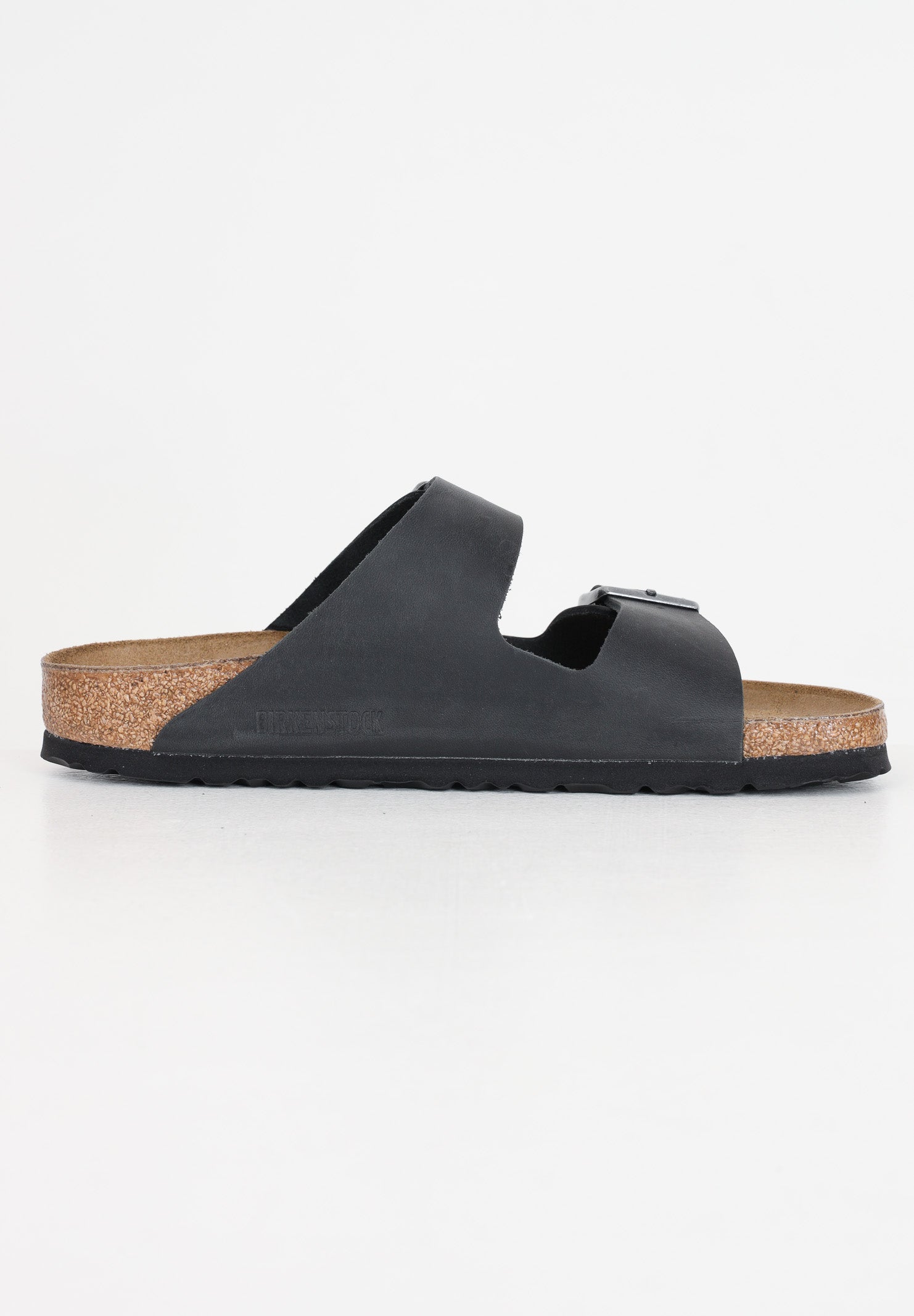 BIRKENSTOCK Ciabatte Arizona in pelle oliata nere per uomo e donna 552113 . BIRKENSTOCK