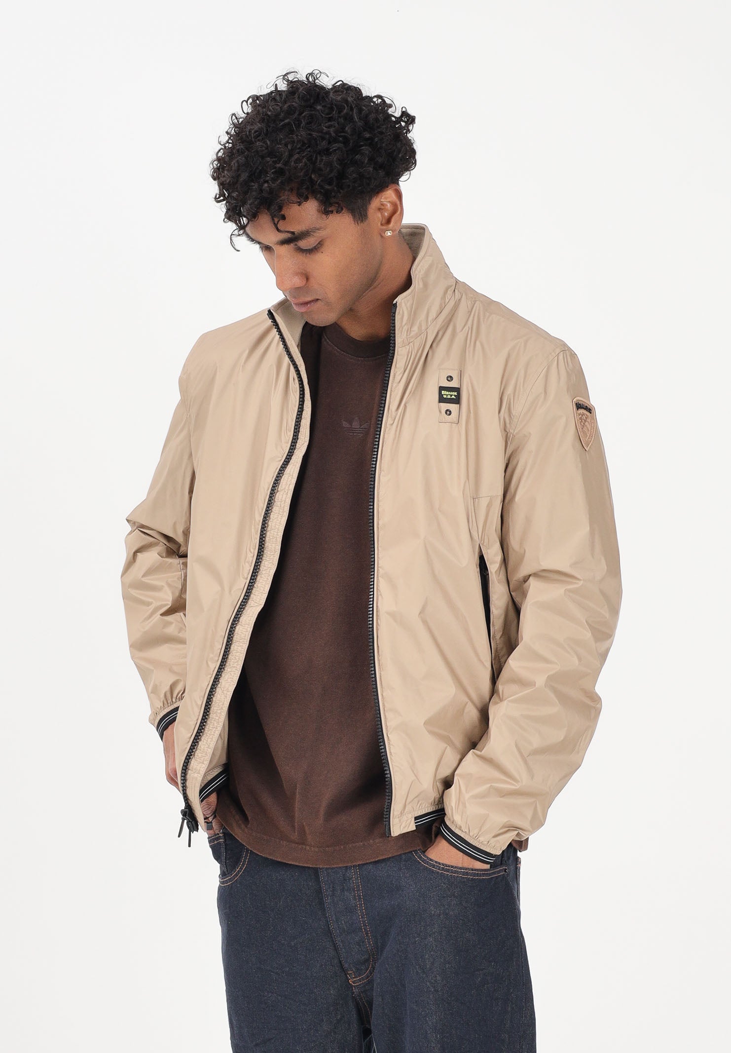 BLAUER Giacca a vento KERWIN beige da uomo 26SBLUC01106-007101 327 BLAUER