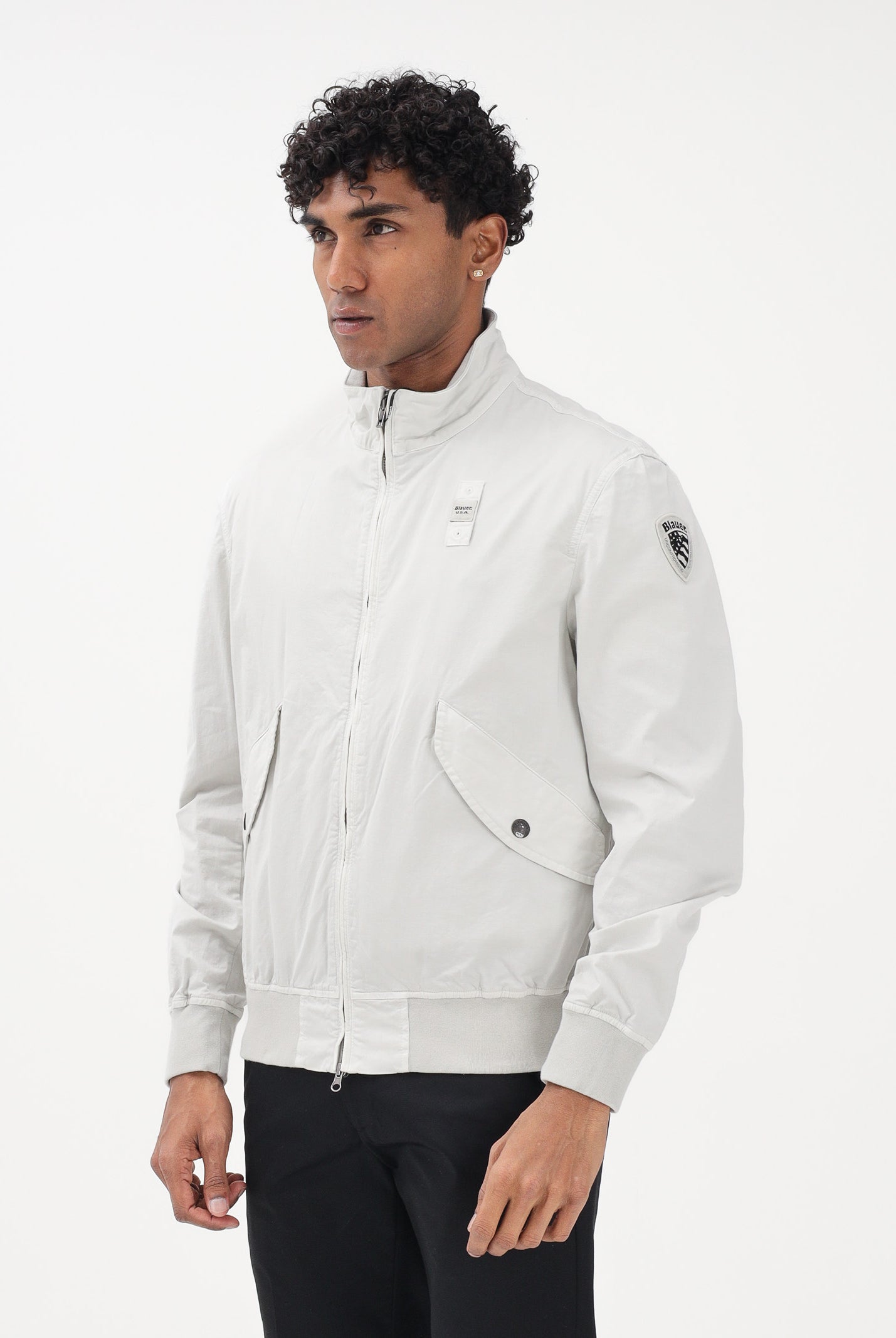 BLAUER Giacca leggera BADGER grigia da uomo 26SBLUC04139-007449 996 BLAUER