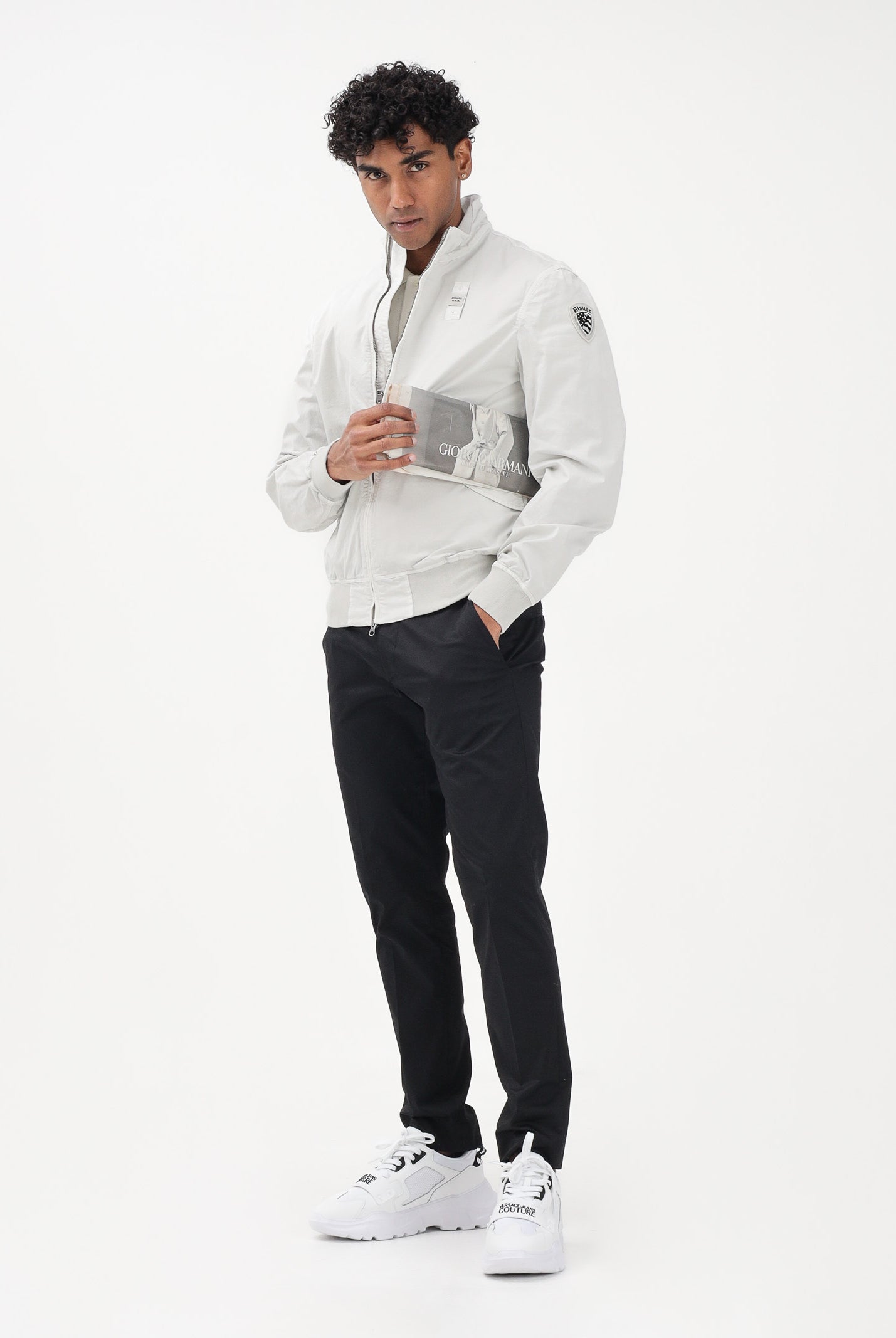 BLAUER Giacca leggera BADGER grigia da uomo 26SBLUC04139-007449 996 BLAUER