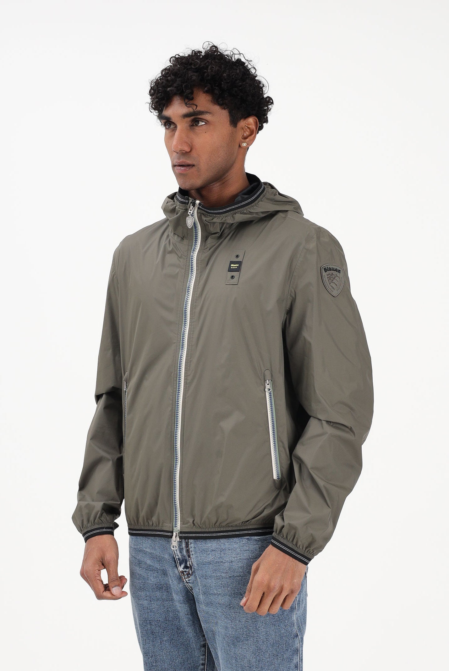 BLAUER Giacca a vento DODGE verde militare da uomo 26SBLUC11021-007111 60H BLAUER
