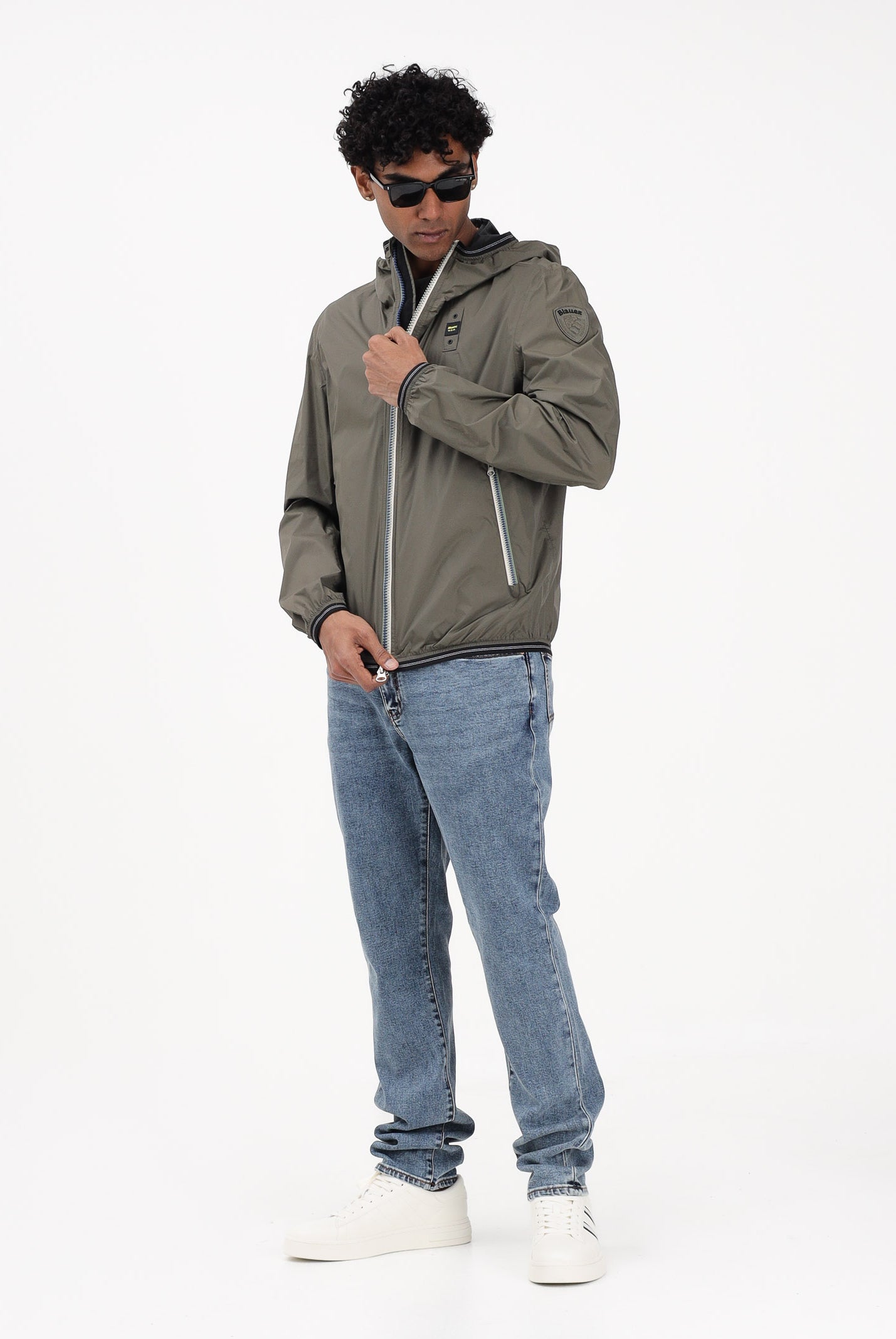 BLAUER Giacca a vento DODGE verde militare da uomo 26SBLUC11021-007111 60H BLAUER