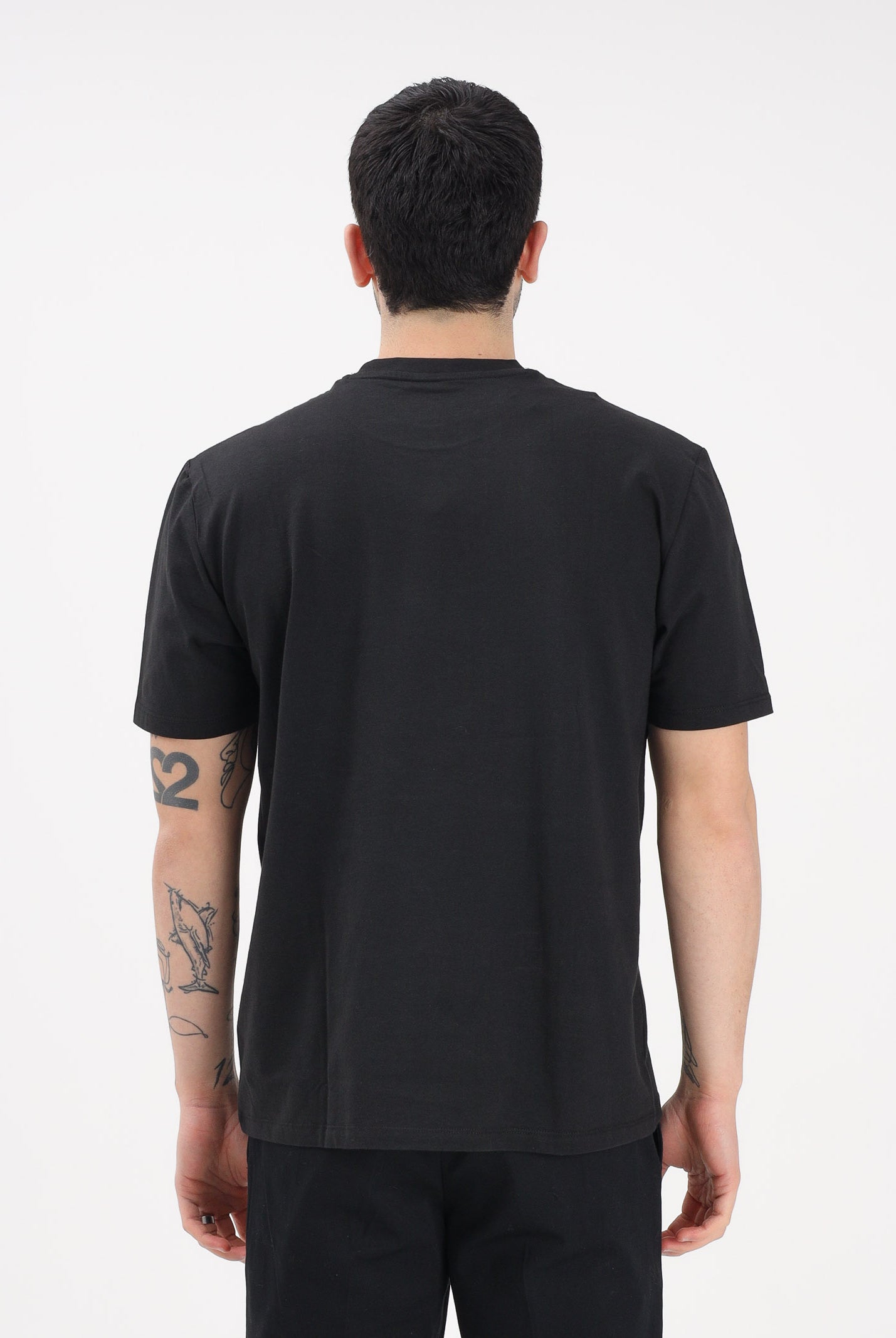 BLAUER T-shirt a manica corta FAXON nera da uomo con logo 26SBLUH02284-007480 999 BLAUER